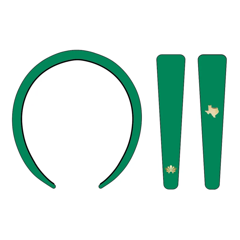 MYSTIC GREEN TEXAS STRONG CHARLOTTE HEADBAND sold by Lele Sadoughi