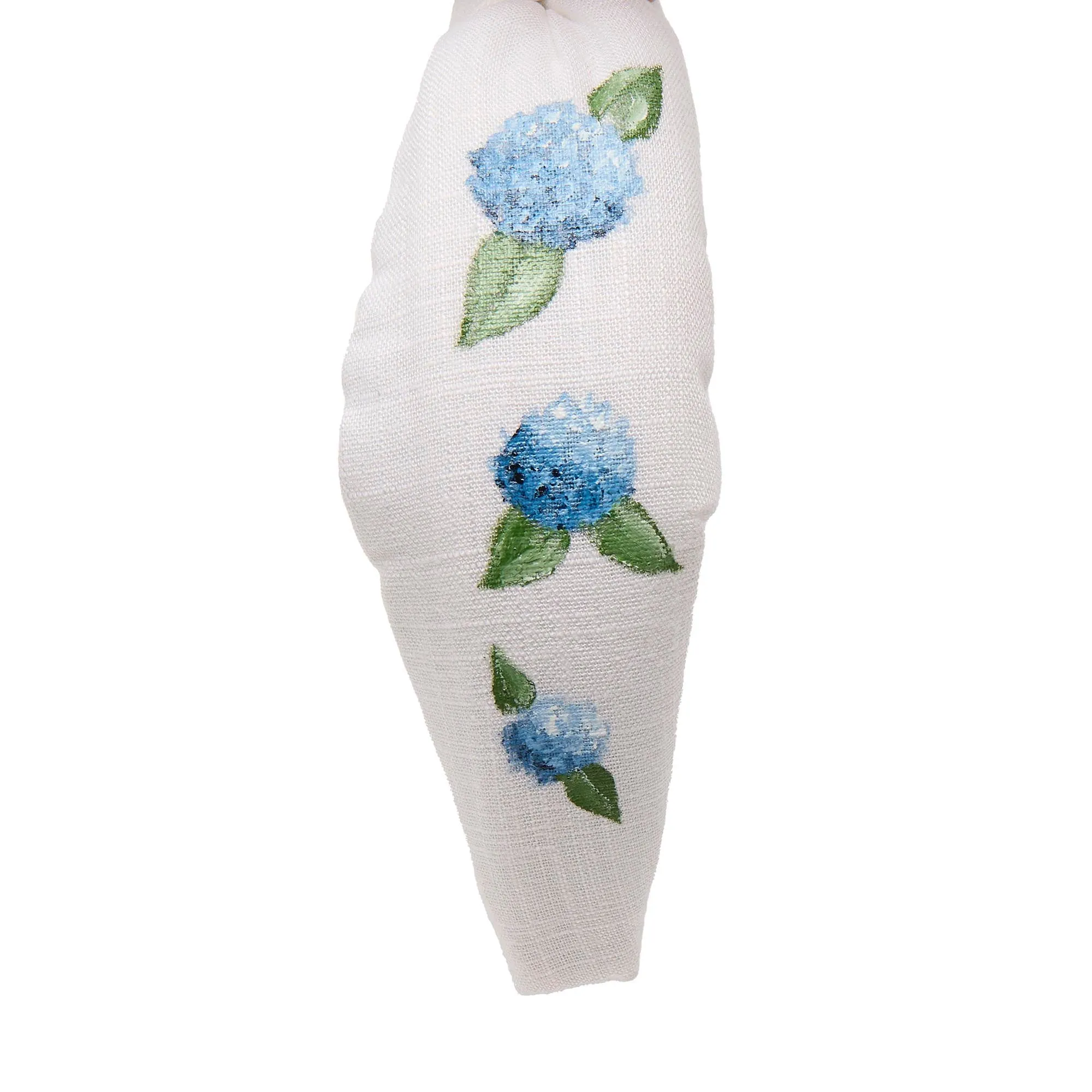 HAND PAINTED HYDRANGEA LINEN KNOTTED HEADBAND sold by Lele Sadoughi product image thumbnail 4