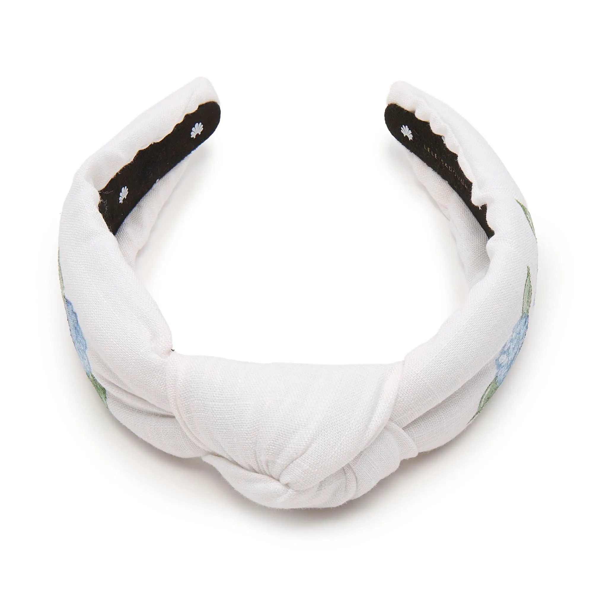 HAND PAINTED HYDRANGEA LINEN KNOTTED HEADBAND sold by Lele Sadoughi product image thumbnail 2