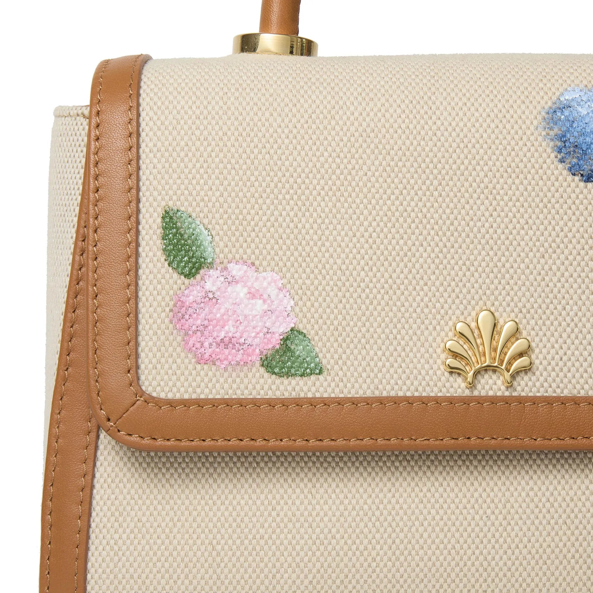 HAND PAINTED HYDRANGEA TABITHA TOP HANDLE CROSSBODY sold by Lele Sadoughi product image thumbnail 2