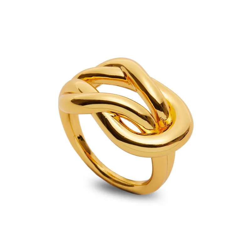 GOLD KNOTTED RING sold by Lele Sadoughi