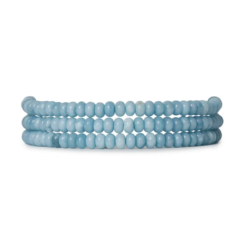 BLUE AVENTURINE DIANA TRIPLE ROW CHOKER sold by Lele Sadoughi