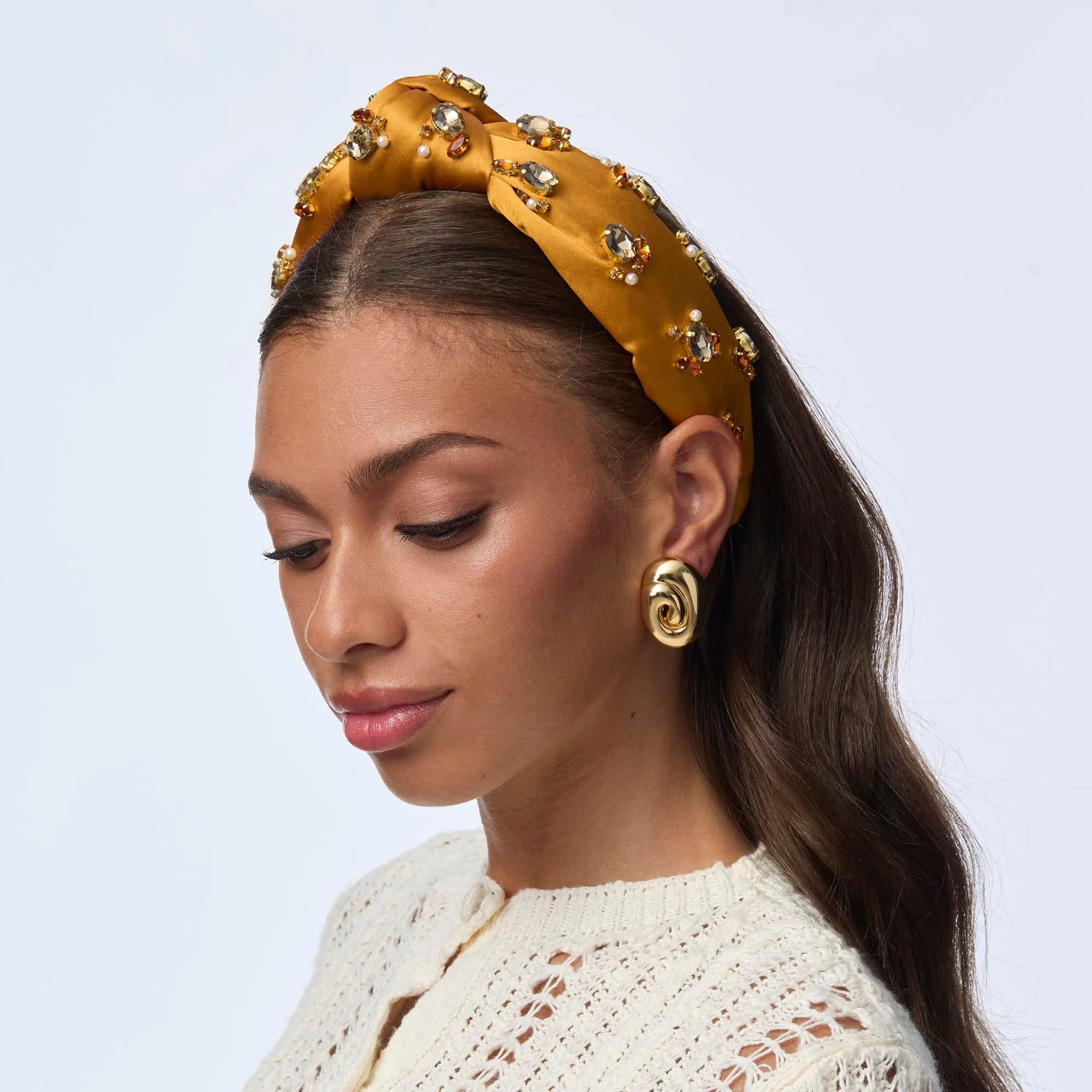 MAPLE KNOTTED CRYSTAL CLUSTER EMBELLISHED HEADBAND sold by Lele Sadoughi product image thumbnail 4