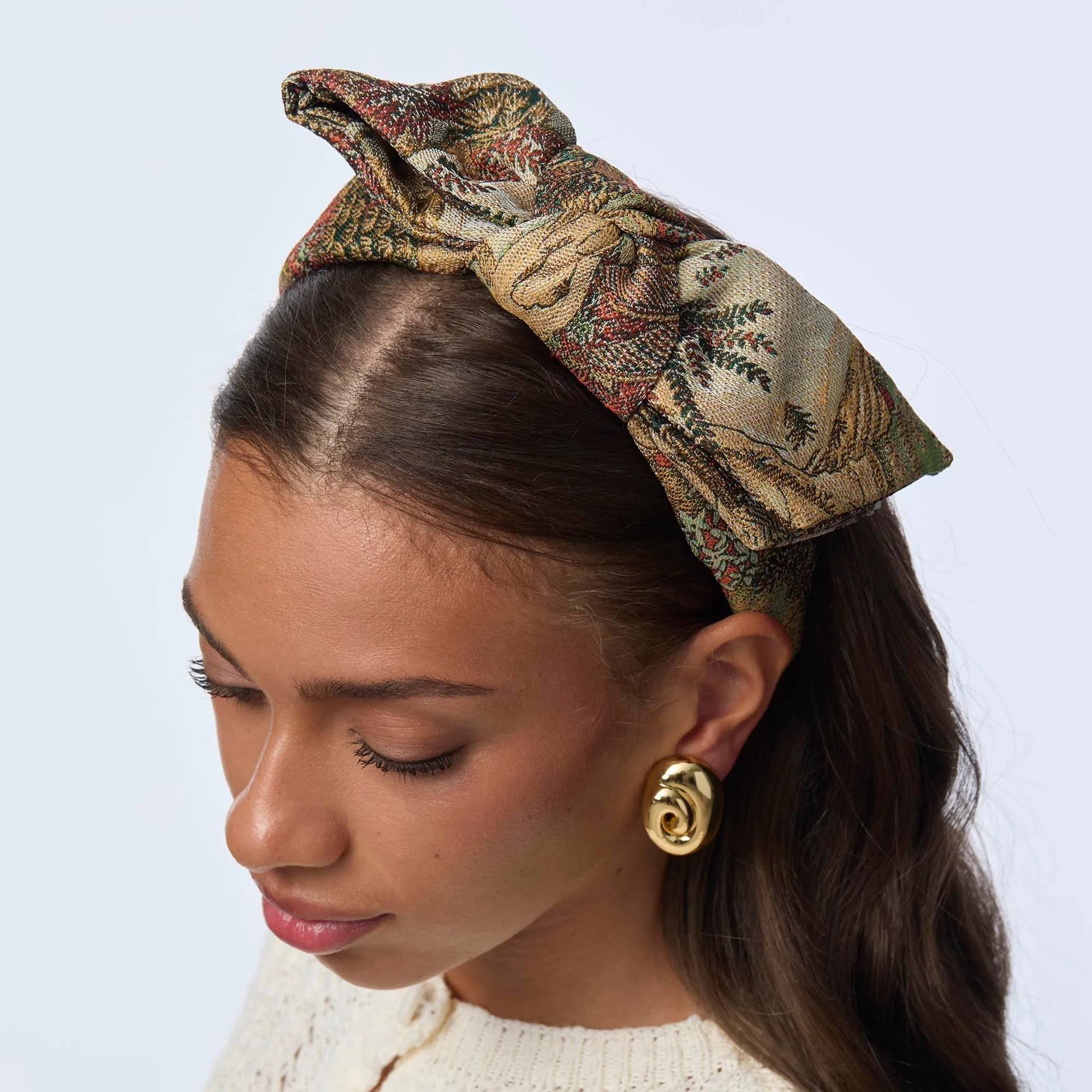 AUTUMN FLORAL HOLLY JACQUARD HEADBAND sold by Lele Sadoughi product image thumbnail 4