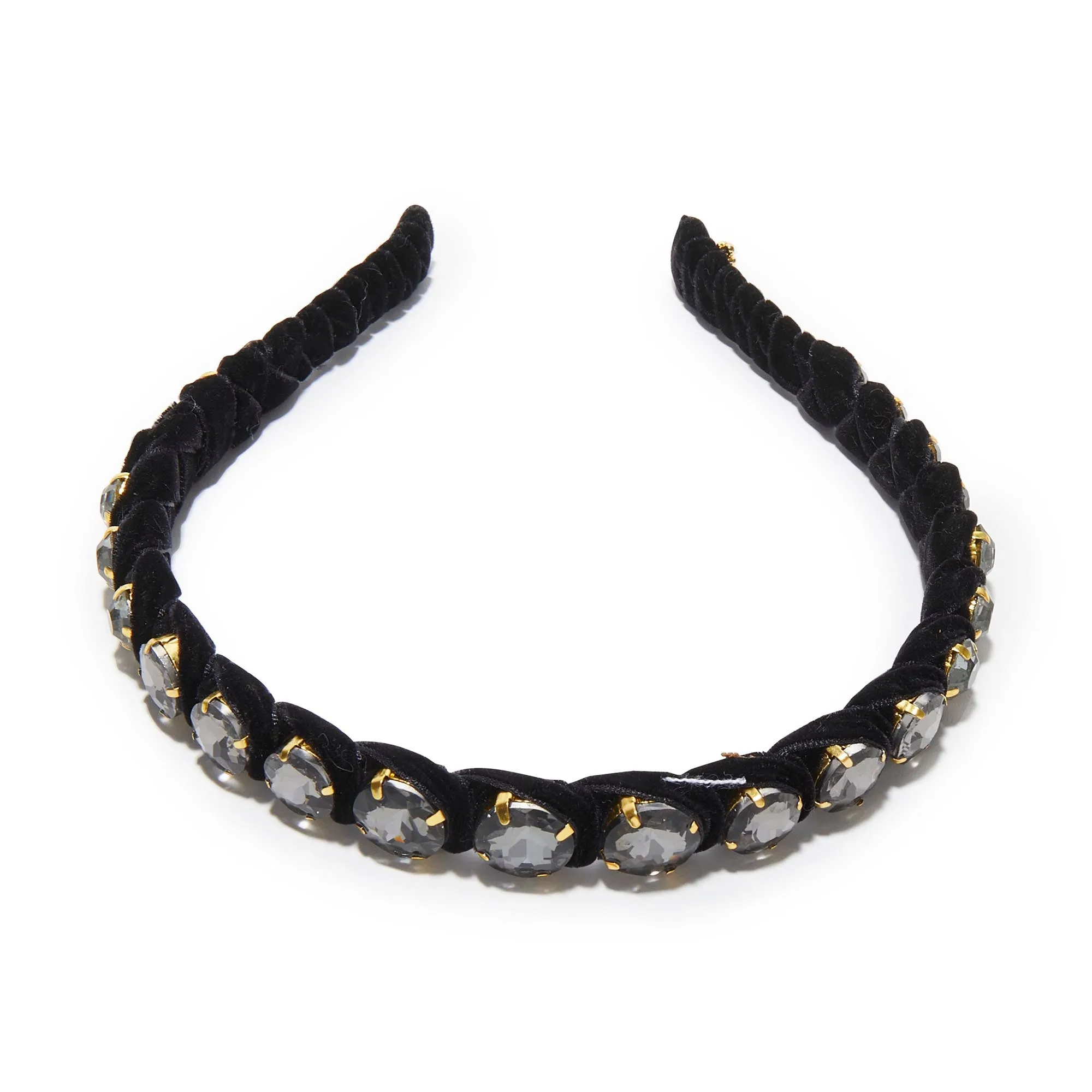 JET GRADUATED CRYSTAL HEADBAND sold by Lele Sadoughi product image thumbnail 4
