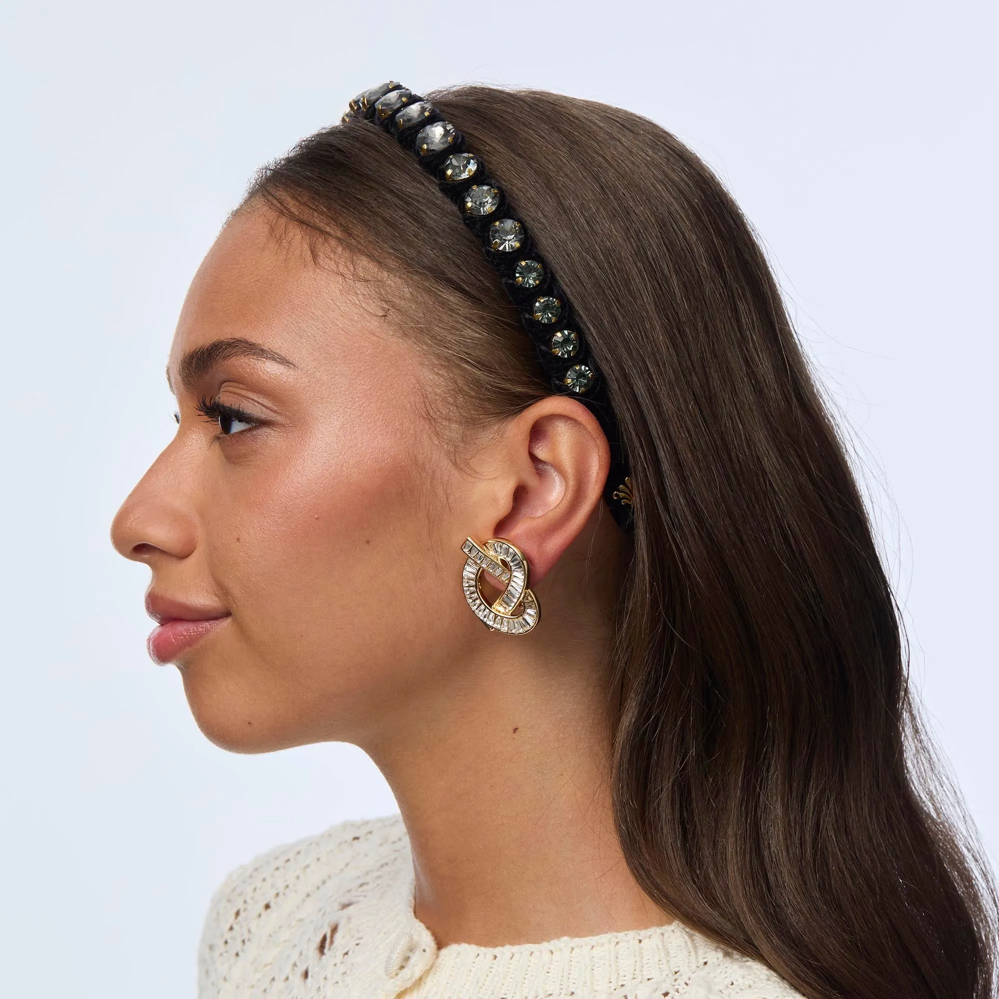 JET GRADUATED CRYSTAL HEADBAND sold by Lele Sadoughi product image thumbnail 2