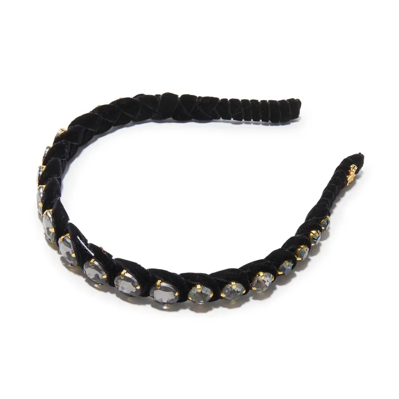 JET GRADUATED CRYSTAL HEADBAND sold by Lele Sadoughi