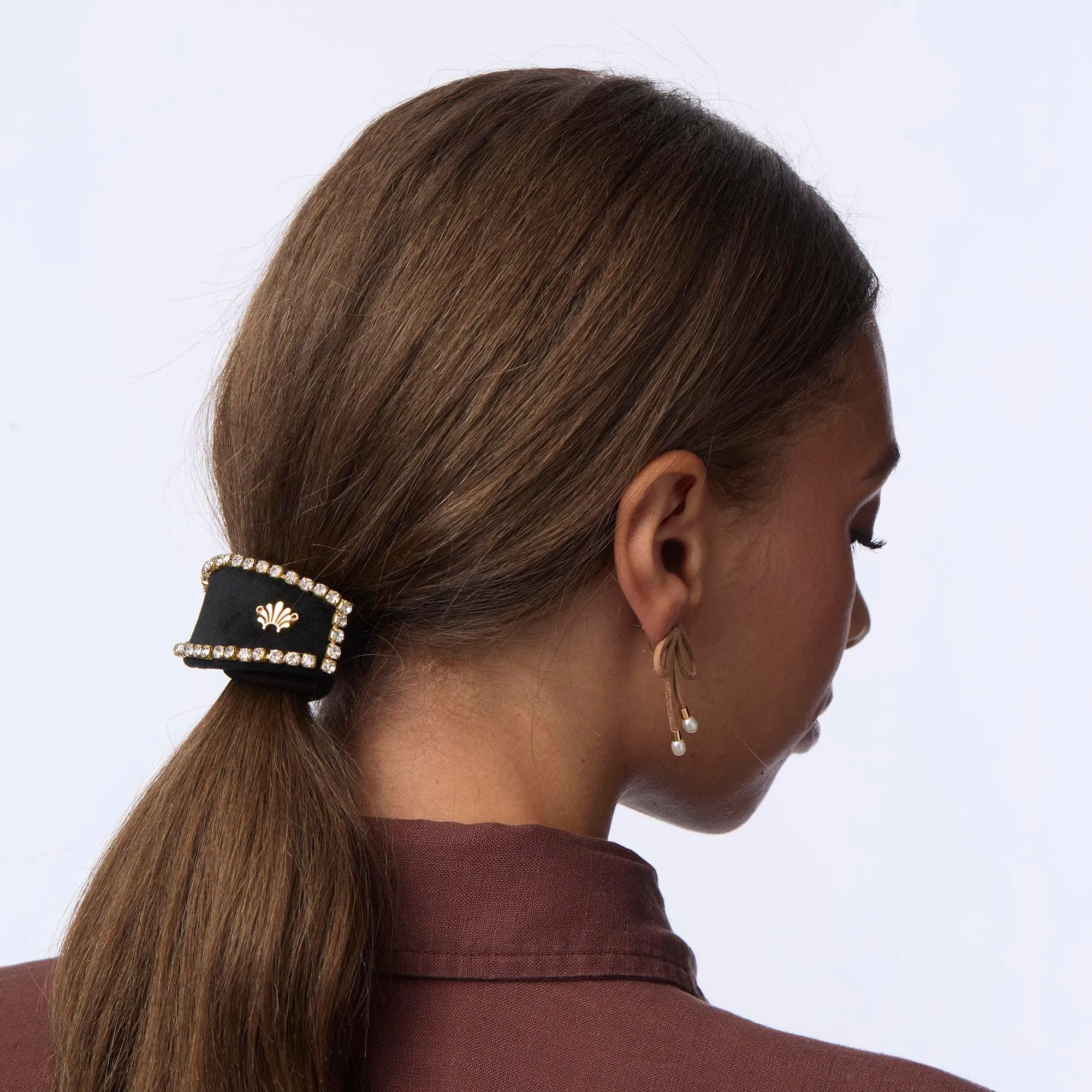 JET GENIE CRYSTAL EDGE HAIR TIE sold by Lele Sadoughi product image thumbnail 4
