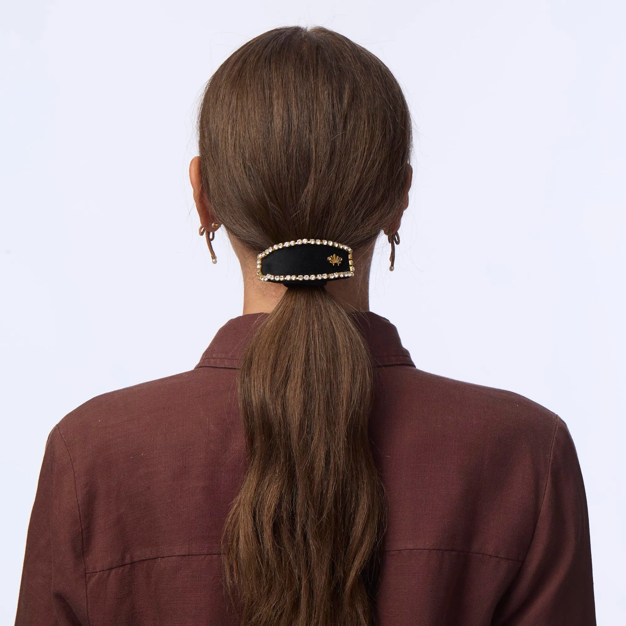 JET GENIE CRYSTAL EDGE HAIR TIE sold by Lele Sadoughi product image thumbnail 2