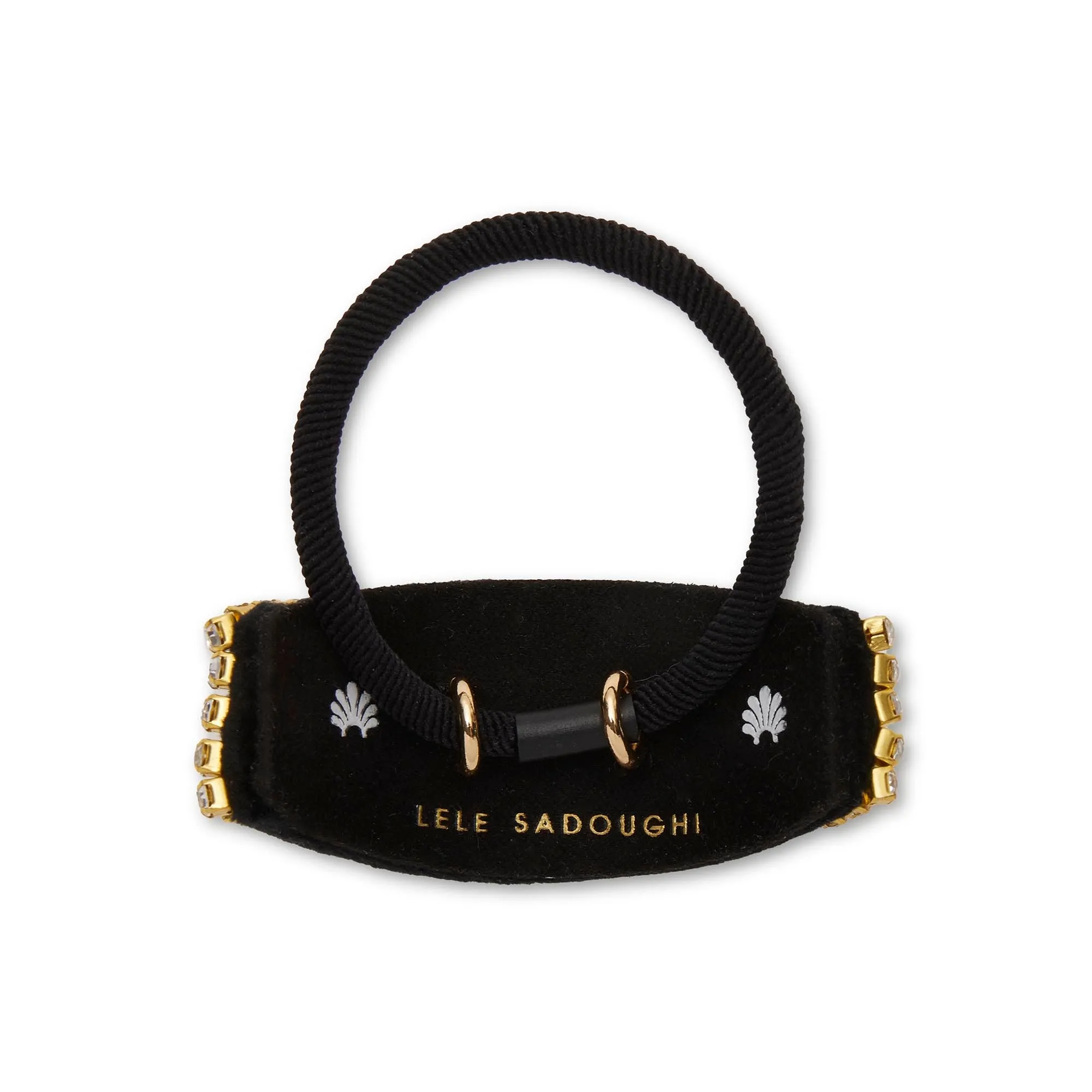JET GENIE CRYSTAL EDGE HAIR TIE sold by Lele Sadoughi product image thumbnail 3