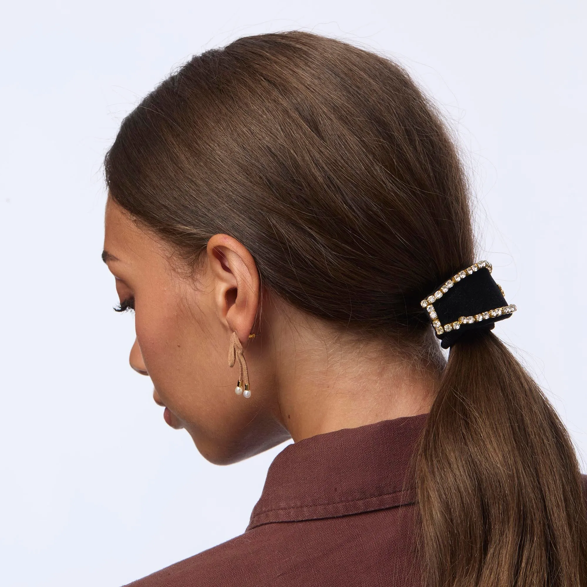 JET GENIE CRYSTAL EDGE HAIR TIE sold by Lele Sadoughi product image thumbnail 5
