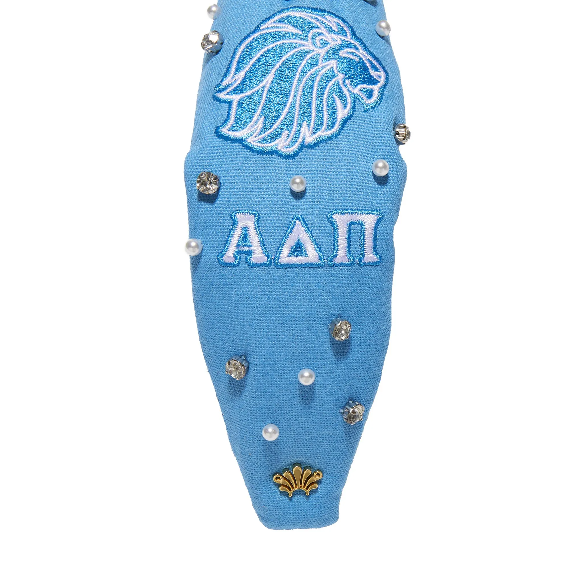 ADELPHEAN BLUE ALPHA DELTA PI KNOTTED HEADBAND sold by Lele Sadoughi product image thumbnail 5