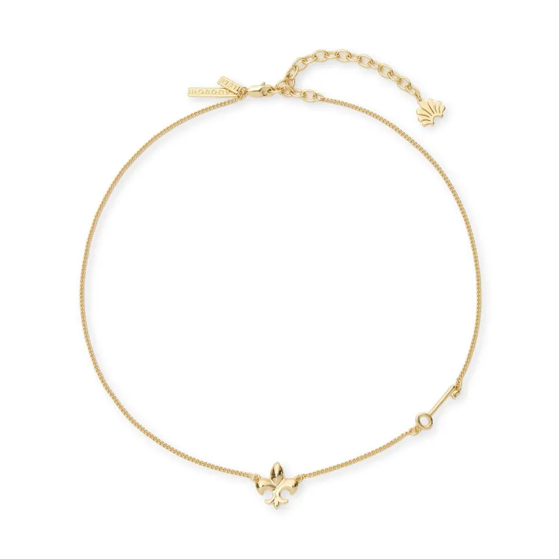 GOLD KAPPA KAPPA GAMMA CHARM NECKLACE sold by Lele Sadoughi