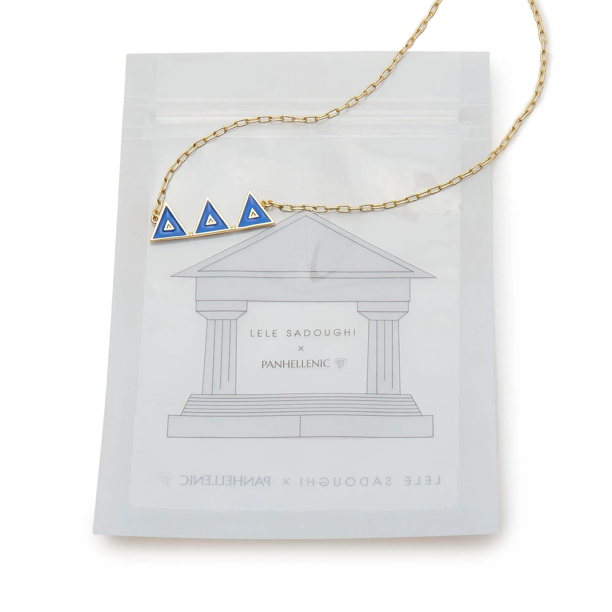 GOLD KAPPA ALPHA THETA CHARM NECKLACE sold by Lele Sadoughi product image thumbnail 3