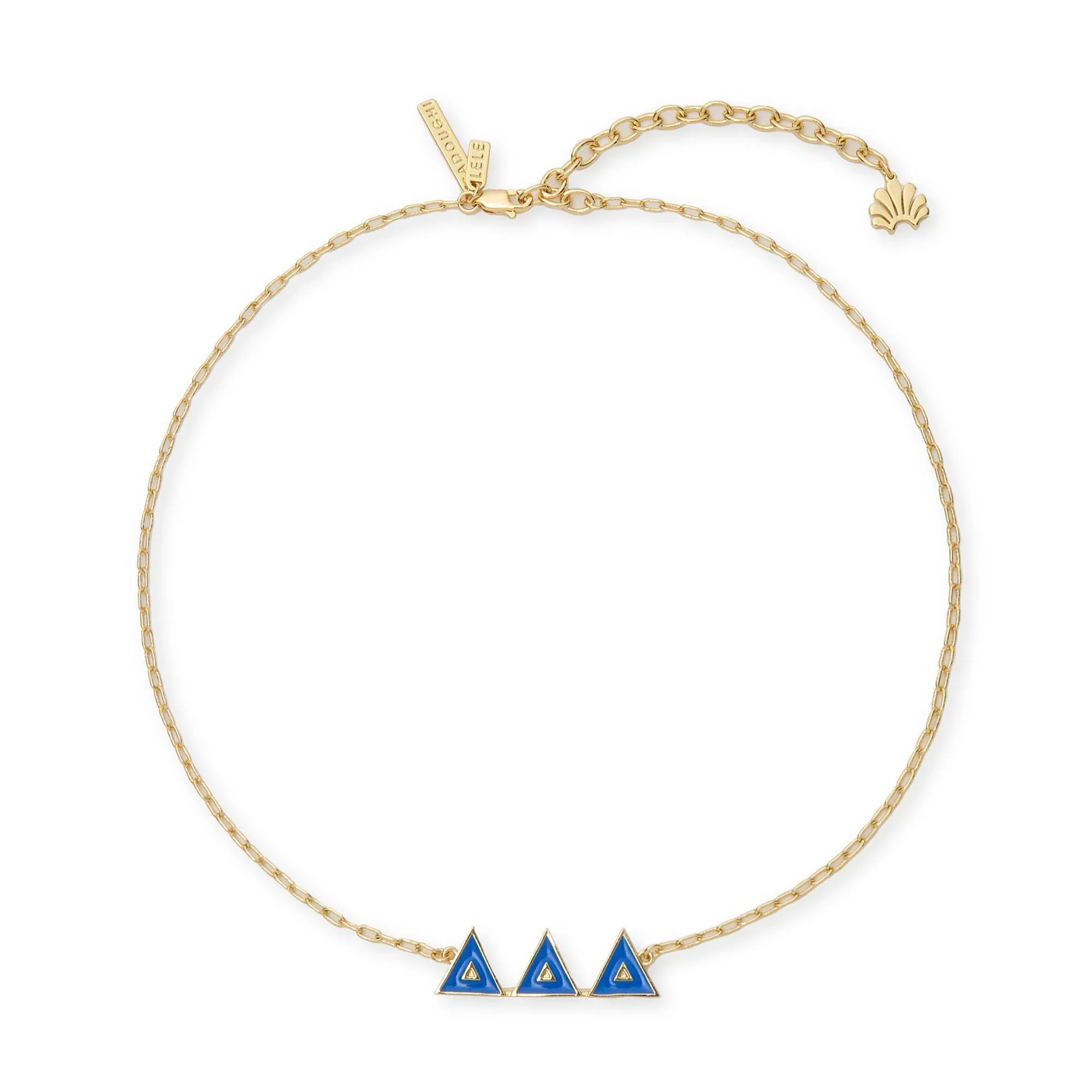 GOLD DELTA DELTA DELTA CHARM NECKLACE sold by Lele Sadoughi