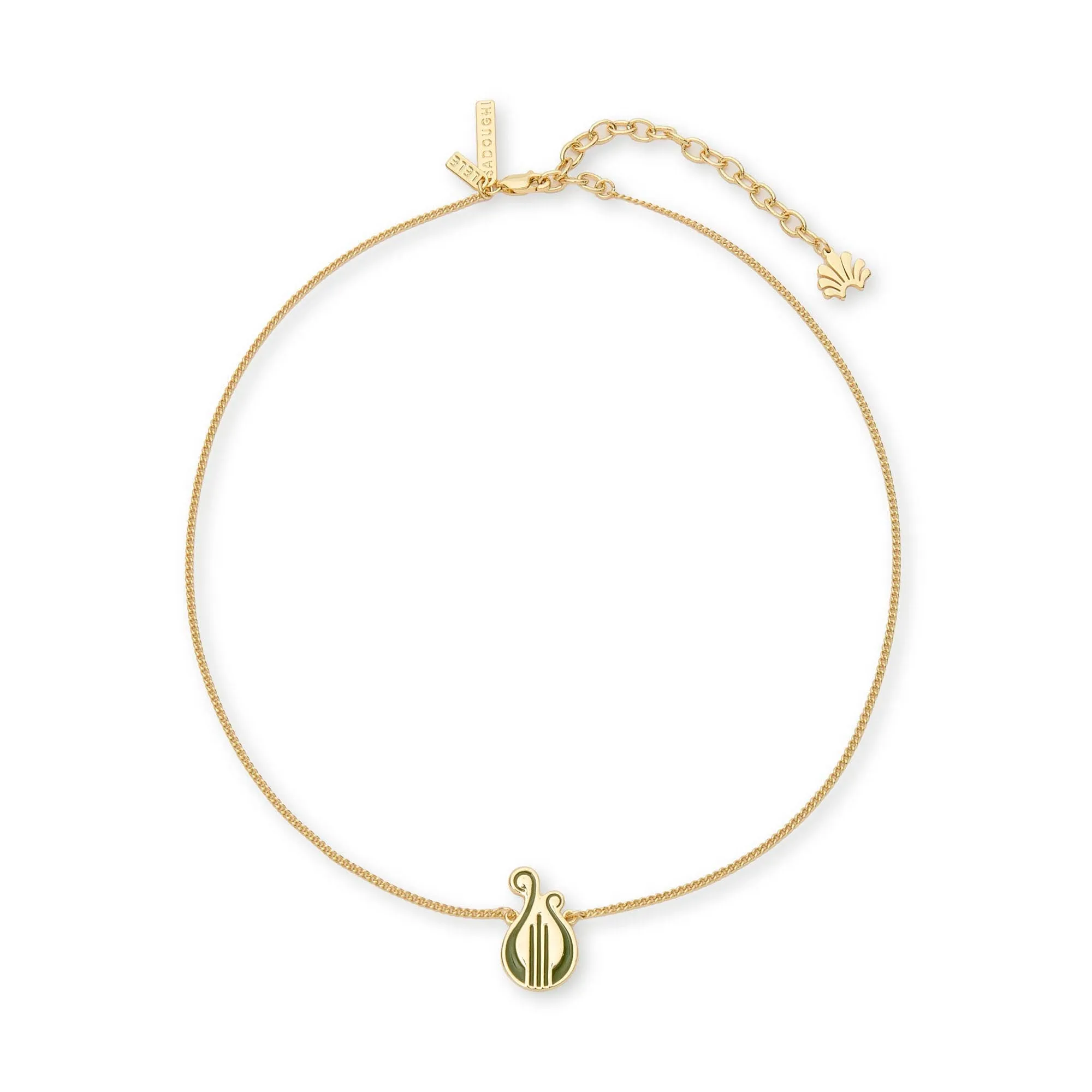GOLD ALPHA CHI OMEGA CHARM NECKLACE sold by Lele Sadoughi