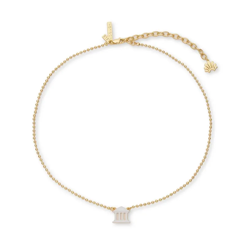 GOLD GREEK COLUMNS CHARM NECKLACE sold by Lele Sadoughi