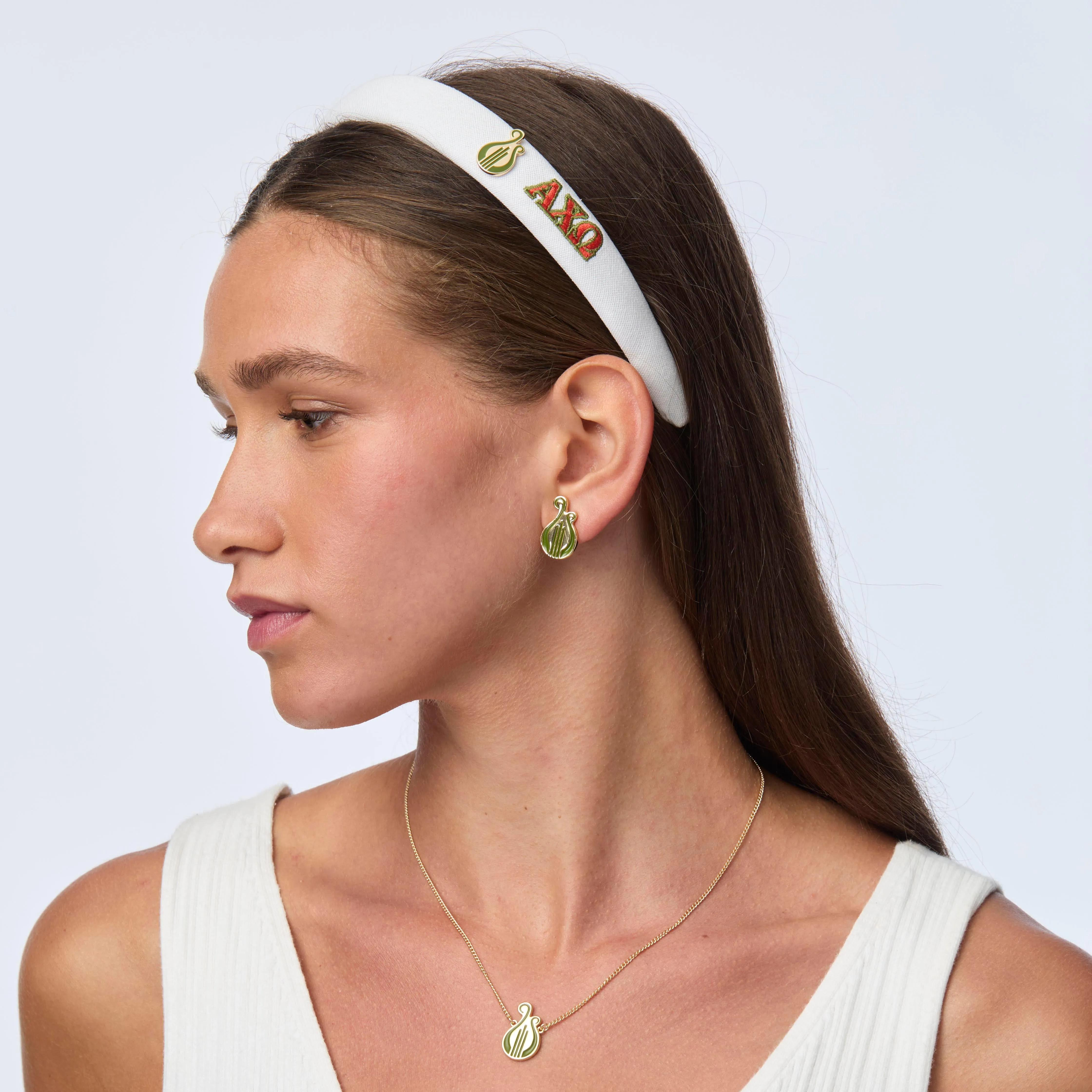ALPHA CHI OMEGA CHARLOTTE HEADBAND sold by Lele Sadoughi product image thumbnail 2