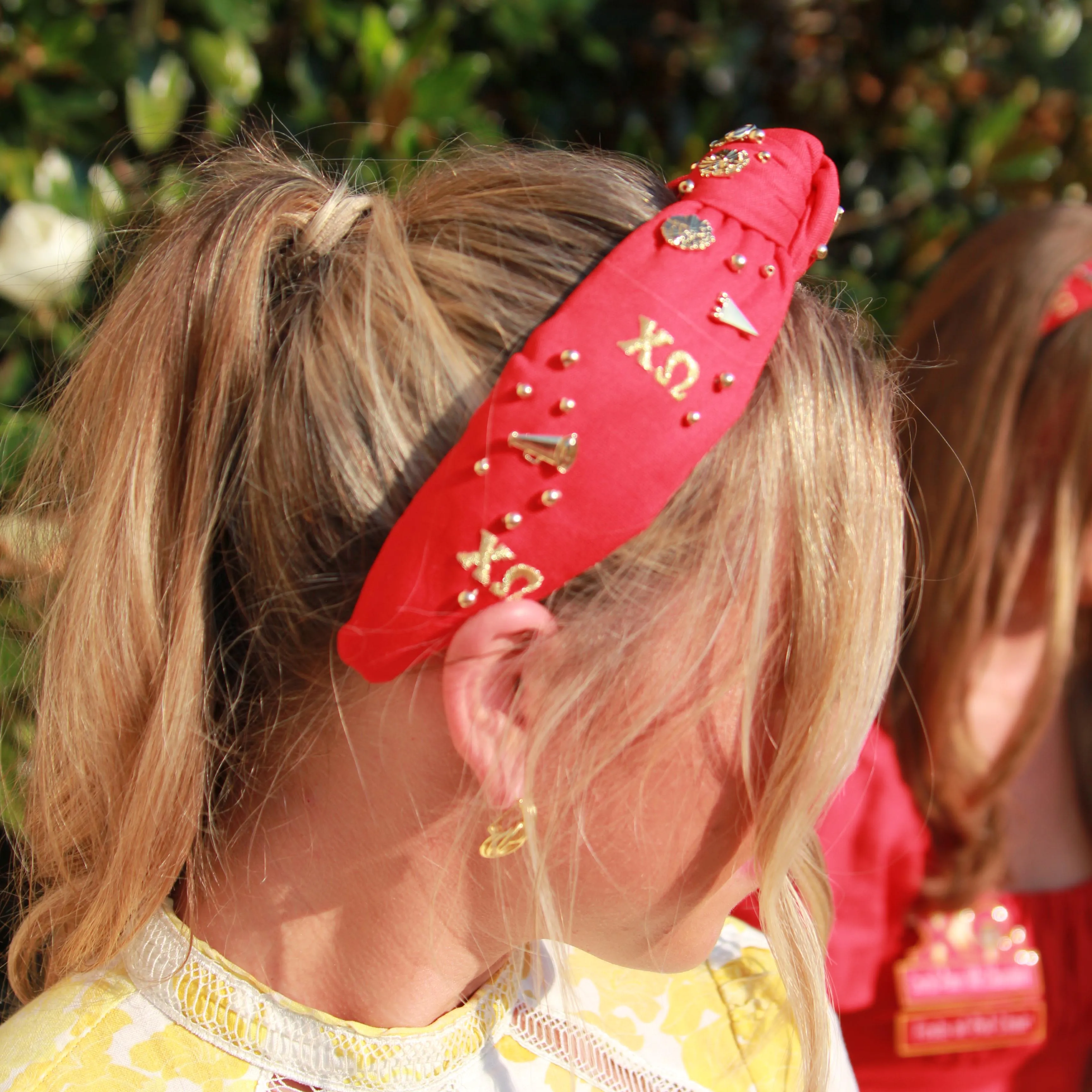 CHI OMEGA KNOTTED HEADBAND sold by Lele Sadoughi product image thumbnail 2