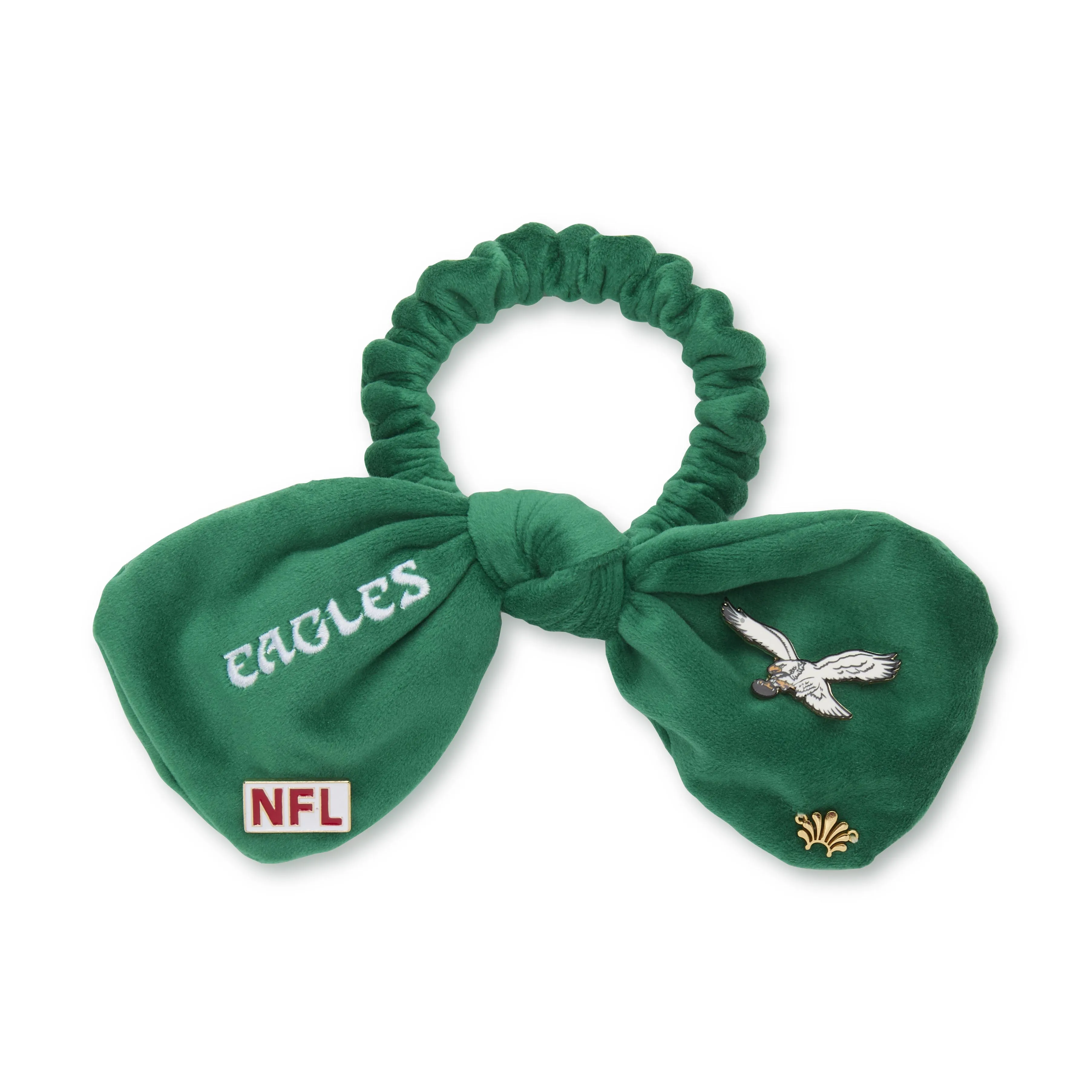 PHILADELPHIA EAGLES LELE SADOUGHI X NFL CLASSIC BOW SCRUNCHIE sold by Lele Sadoughi