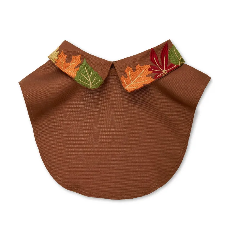 FALL FOLIAGE FALLING LEAVES EMBROIDERED COLLAR sold by Lele Sadoughi
