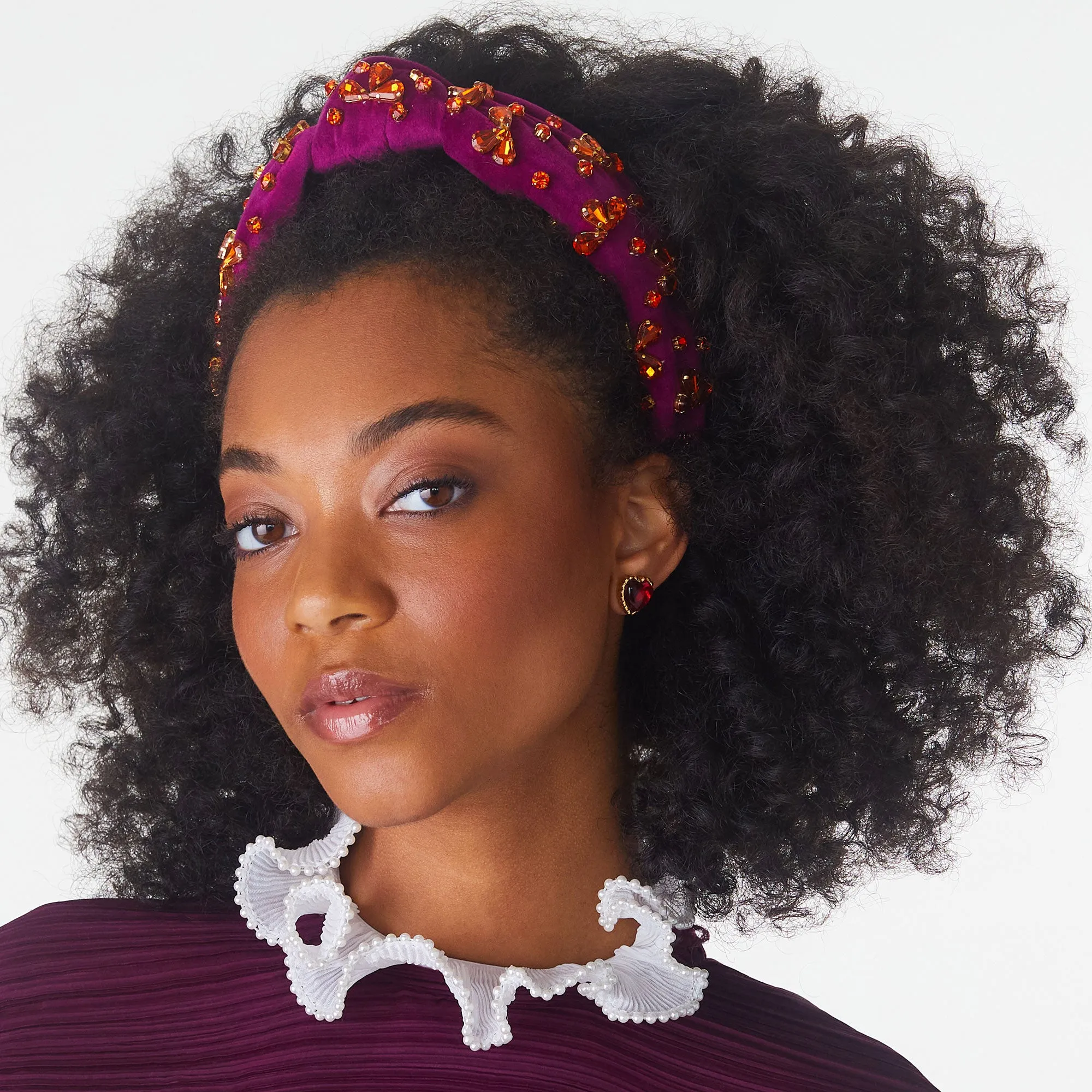 IVORY JULIANA PEARL FRAMED HIGH-NECK COLLAR sold by Lele Sadoughi product image thumbnail 2