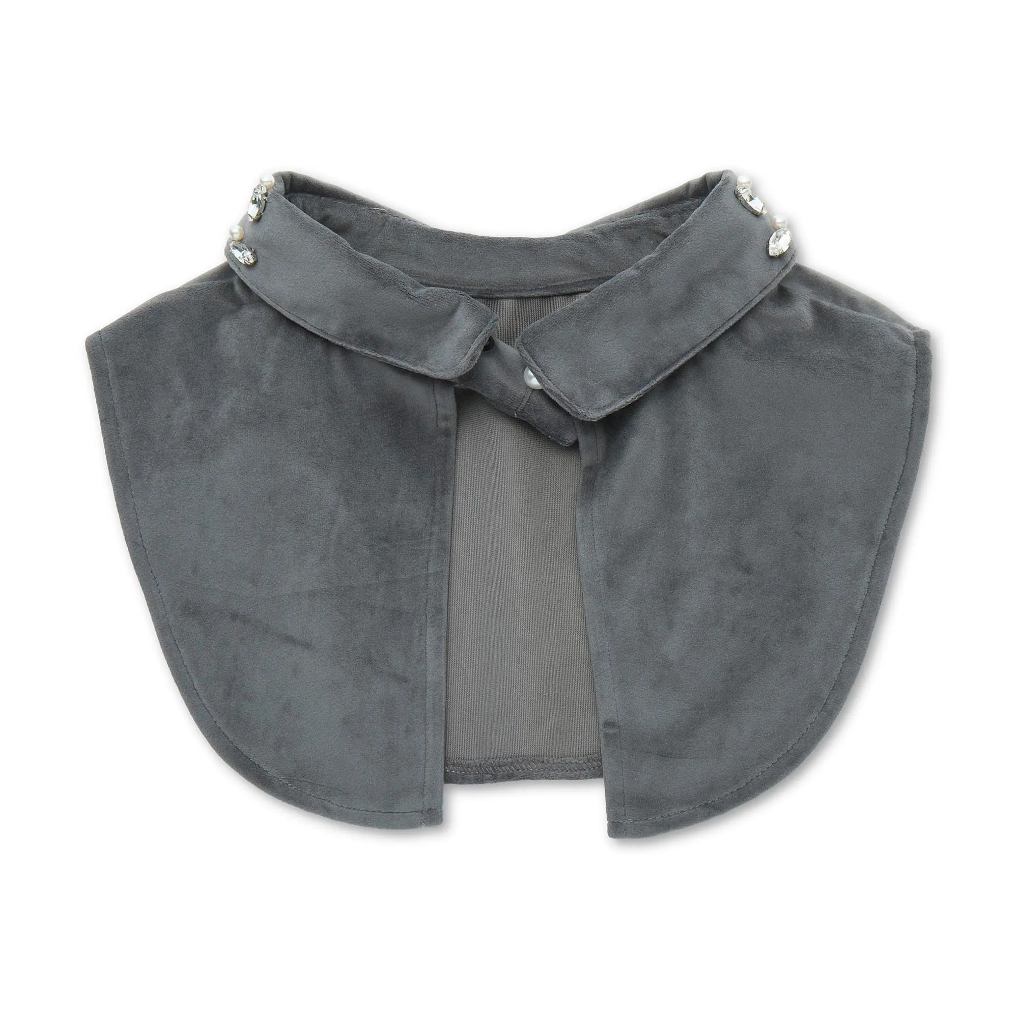 SLATE GRAY CRYSTAL GRID COLLAR sold by Lele Sadoughi product image thumbnail 3