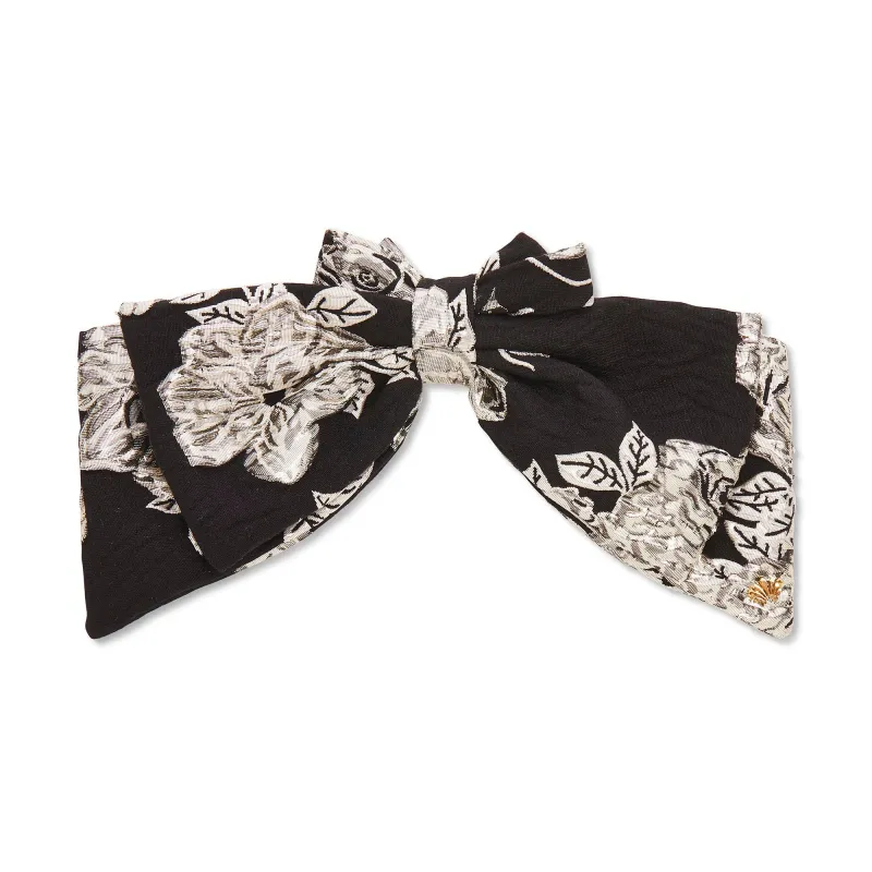 JET ELIZABETH FLORAL JACQUARD BARRETTE sold by Lele Sadoughi