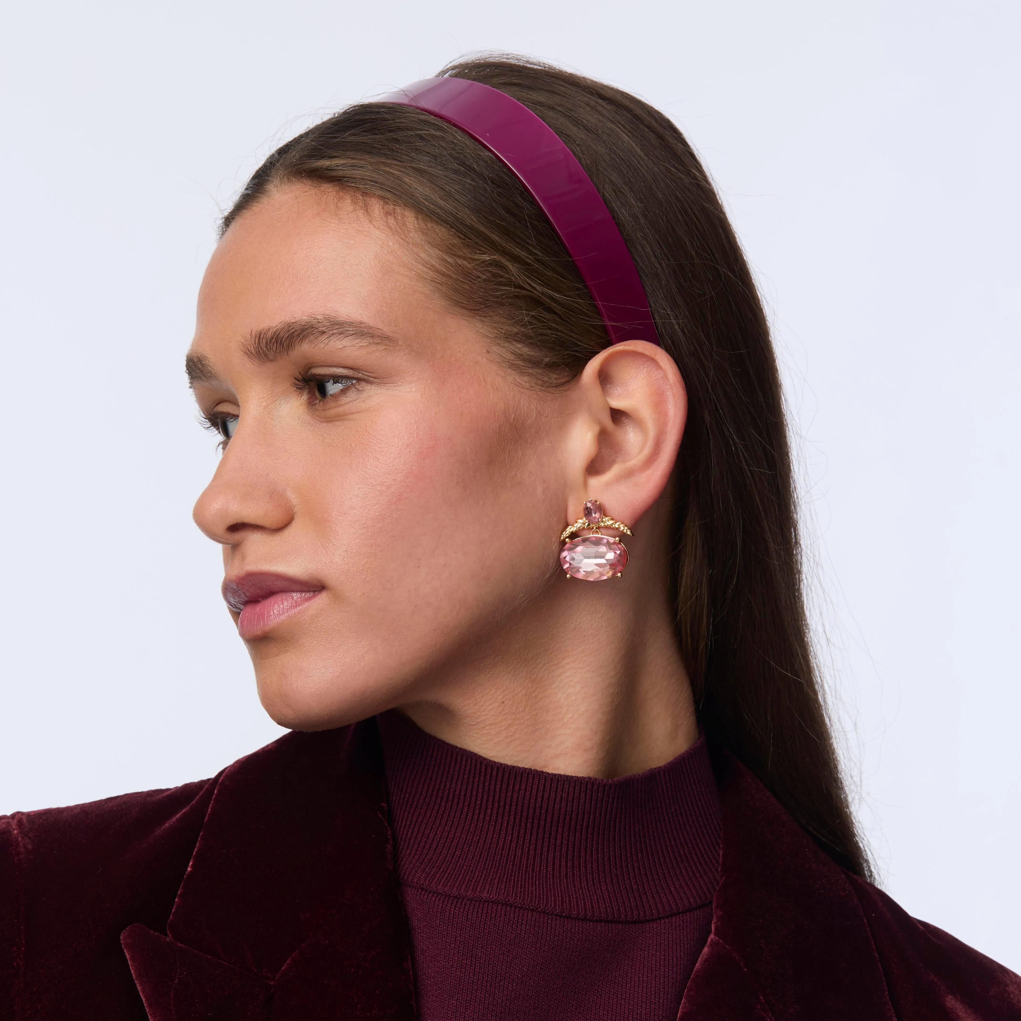 RASPBERRY EMMA ACETATE HEADBAND sold by Lele Sadoughi product image thumbnail 2