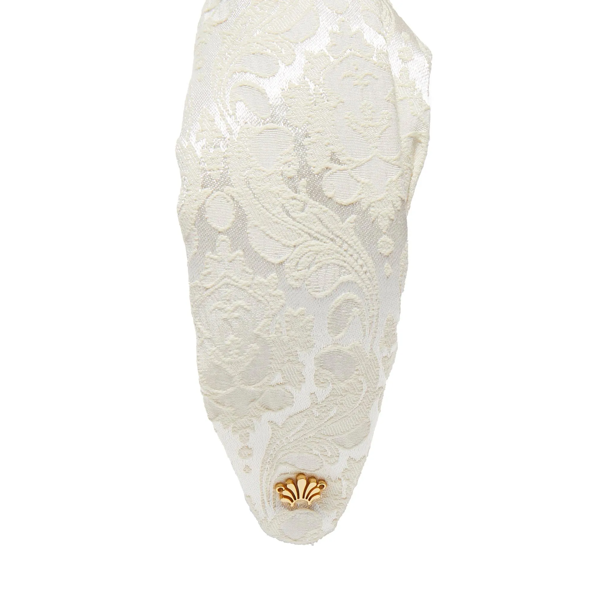 IVORY MARLENE DAMASK BROCADE HEADBAND sold by Lele Sadoughi product image thumbnail 5