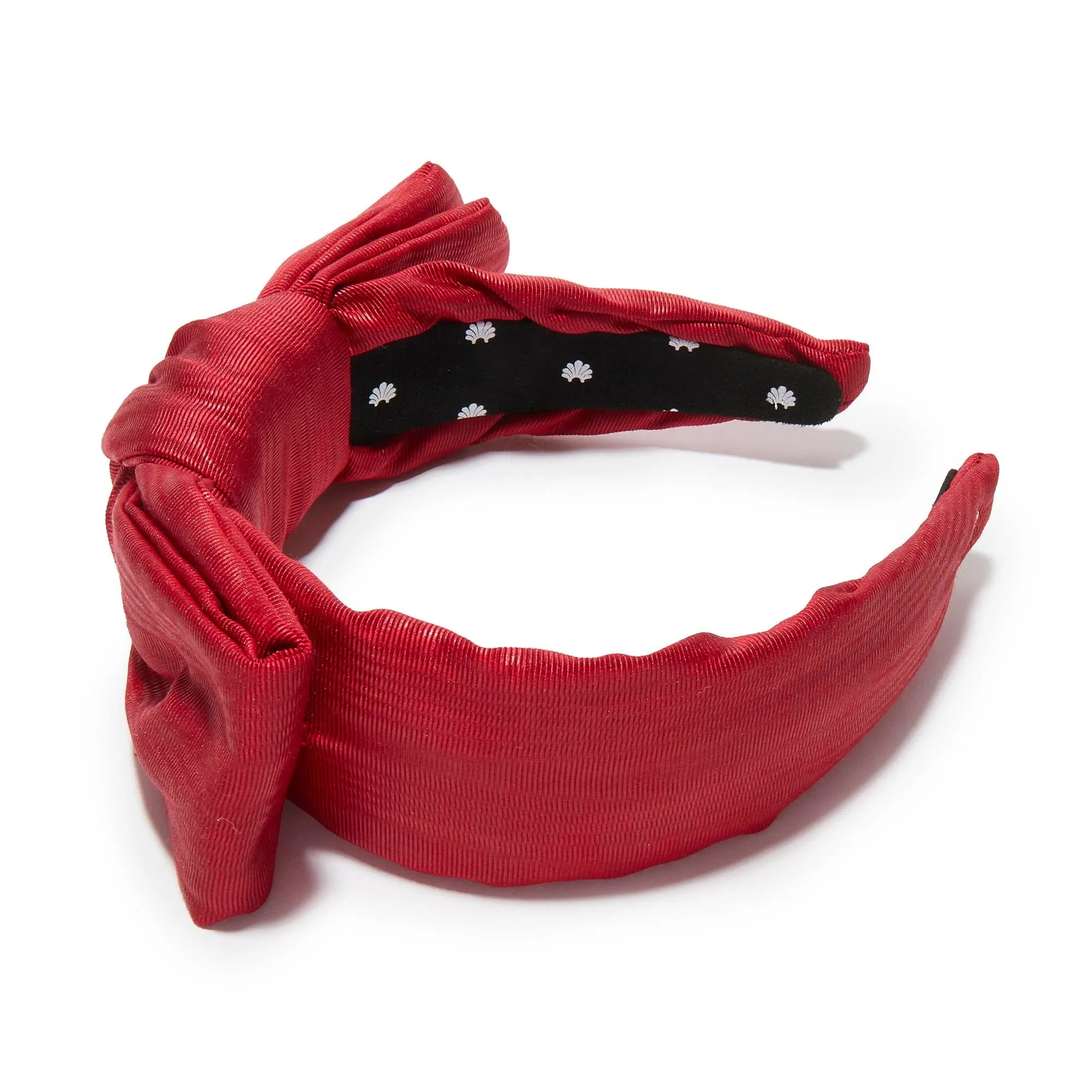 CRIMSON RED HOLLY MOIRE HEADBAND sold by Lele Sadoughi product image thumbnail 3