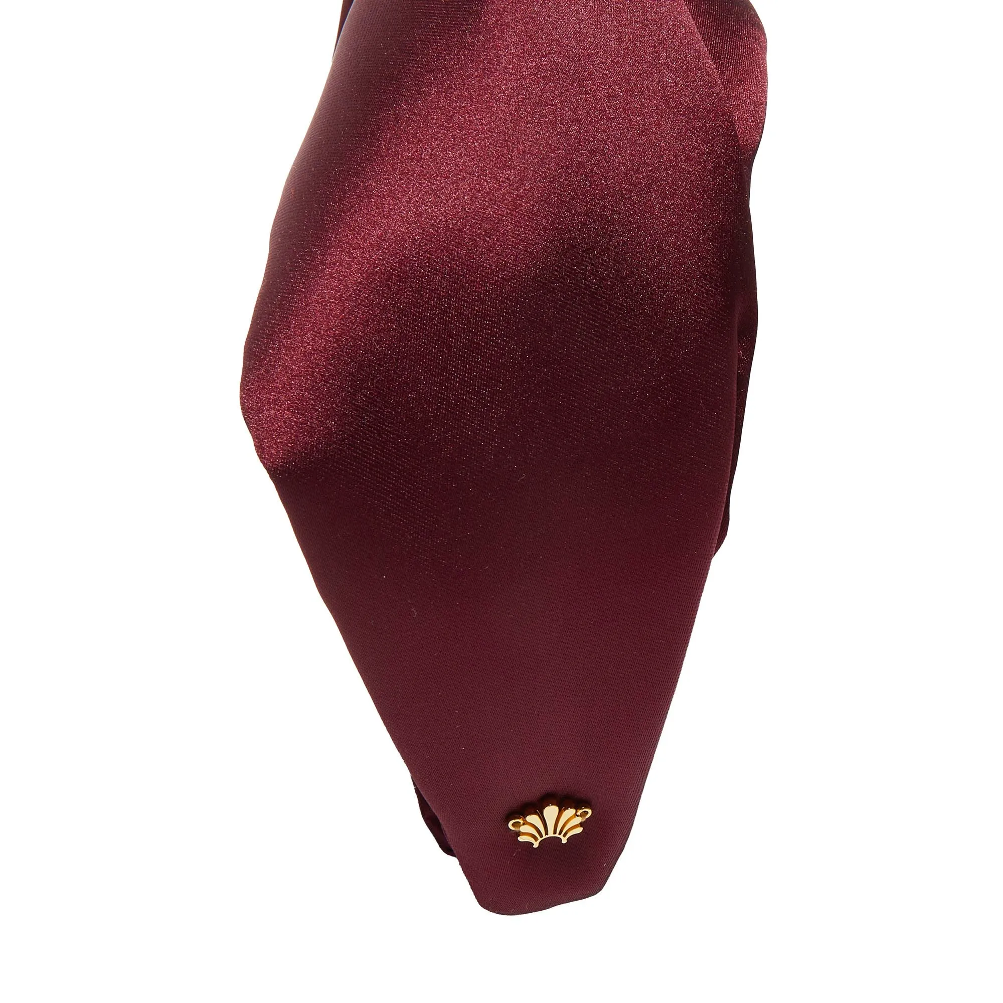 PLUM GRETA SILK HEADBAND sold by Lele Sadoughi product image thumbnail 5