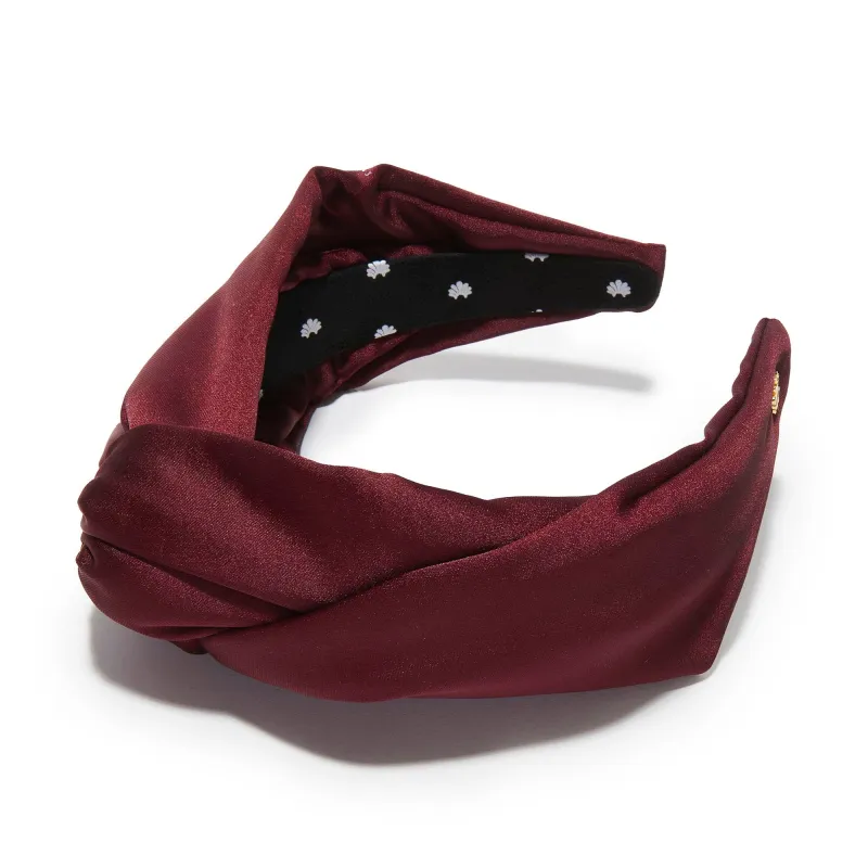 PLUM GRETA SILK HEADBAND sold by Lele Sadoughi