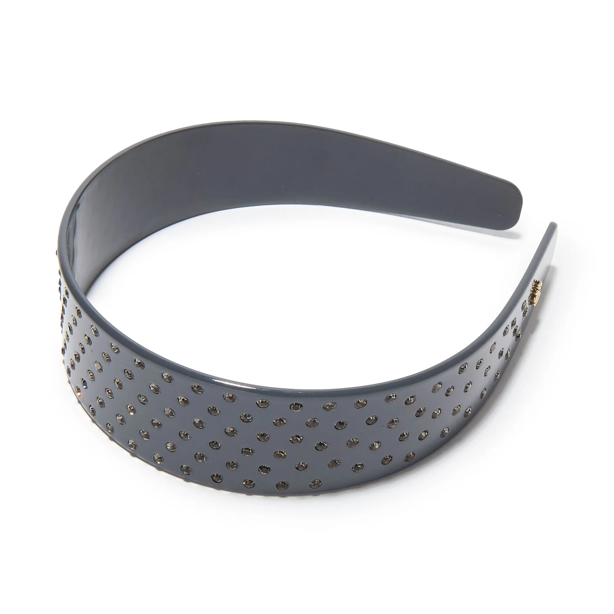 SLATE GRAY CHER CRYSTAL ACETATE HEADBAND sold by Lele Sadoughi