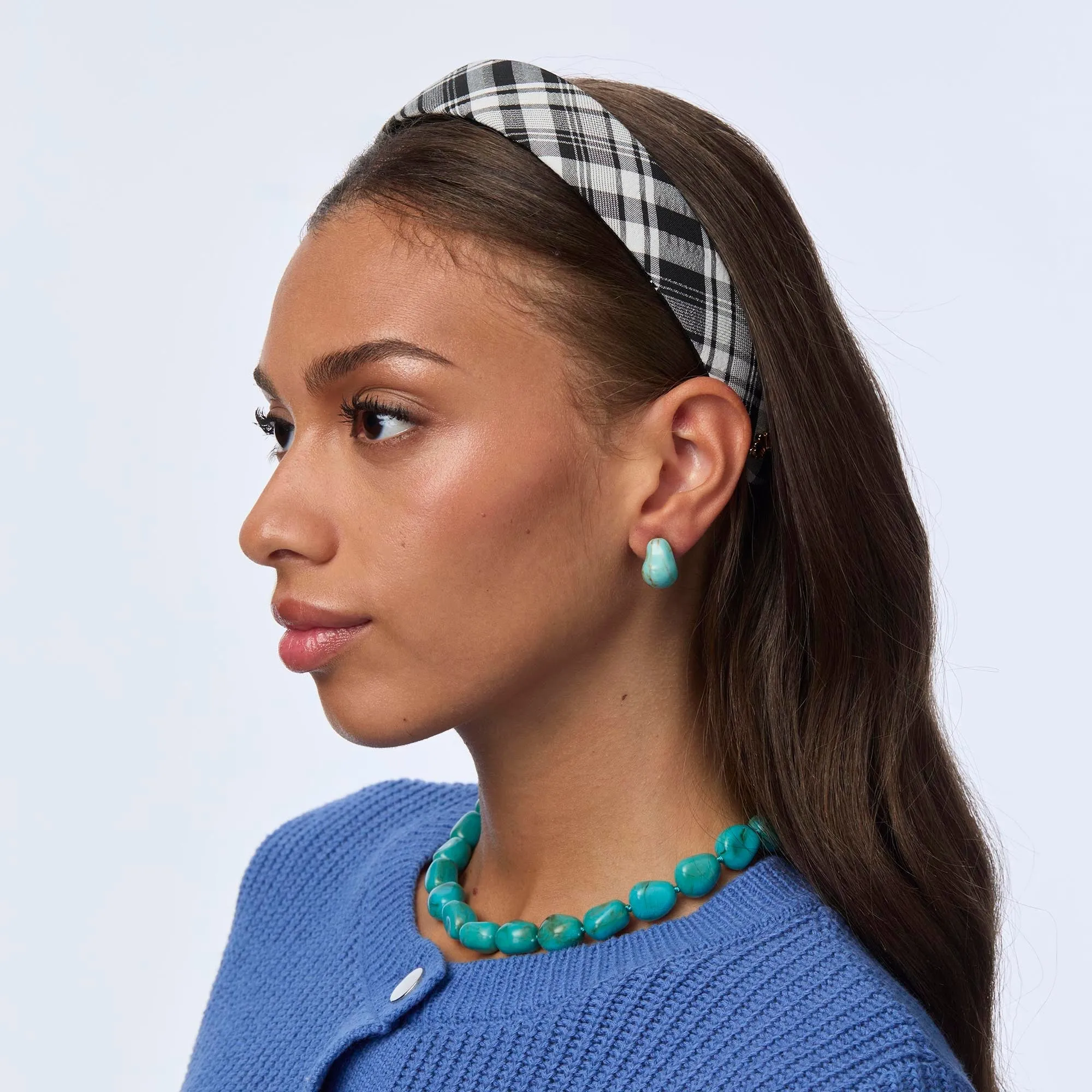 JET BESSETTE PLAID HEADBAND sold by Lele Sadoughi product image thumbnail 4