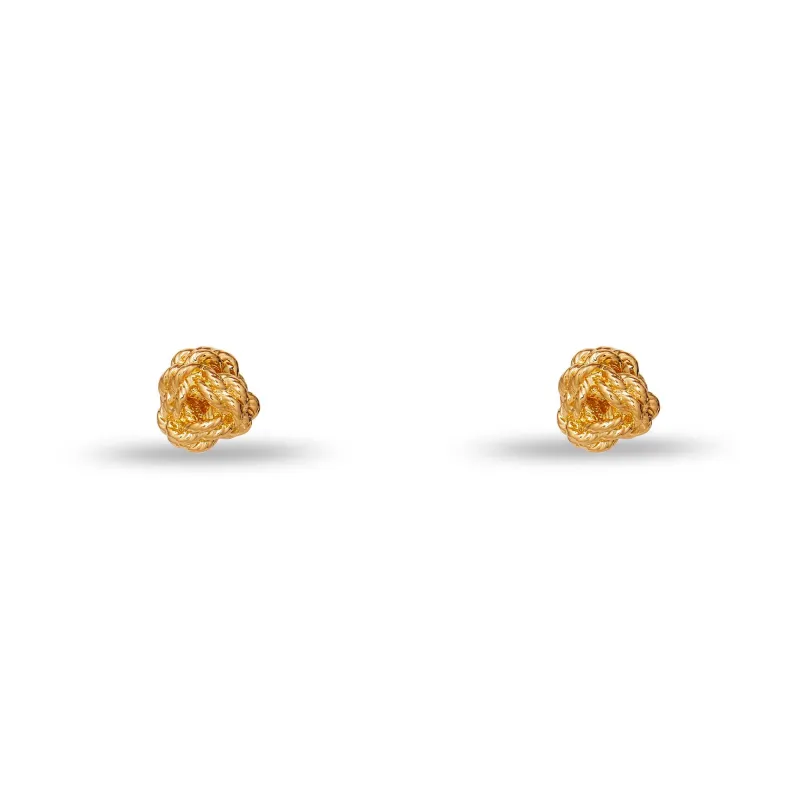 GOLD CHATEAU ROPE STUD EARRINGS sold by Lele Sadoughi