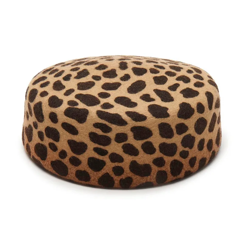 LEOPARD PILLBOX HAT made by Lele Sadoughi