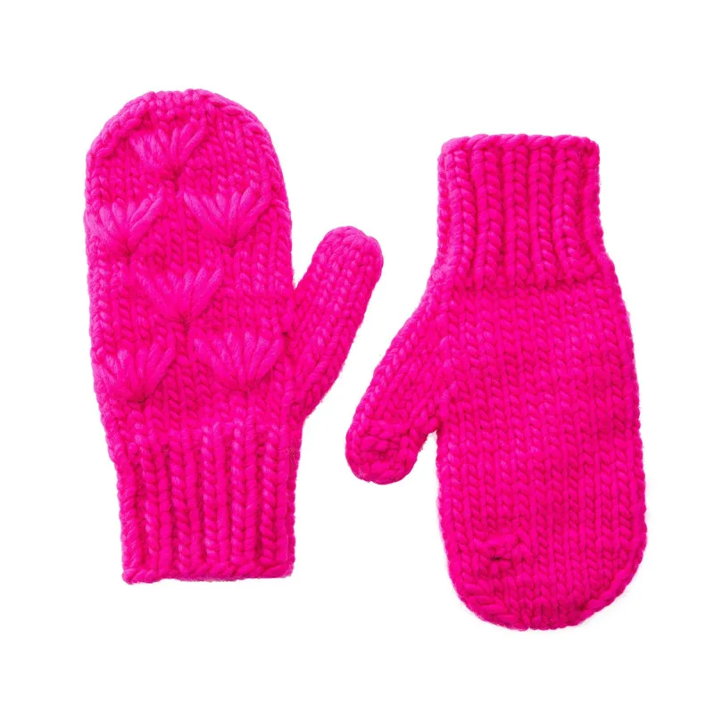 BRIGHT PINK MOTLEY MITTENS sold by Lele Sadoughi