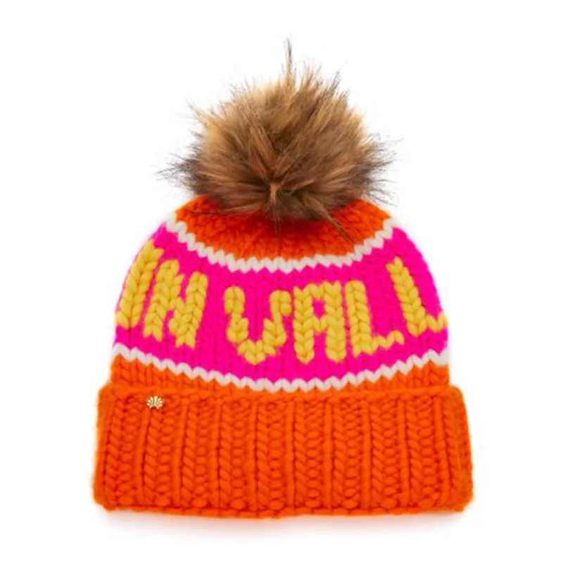 BRIGHT ORANGE SUN VALLEY BEANIE sold by Lele Sadoughi