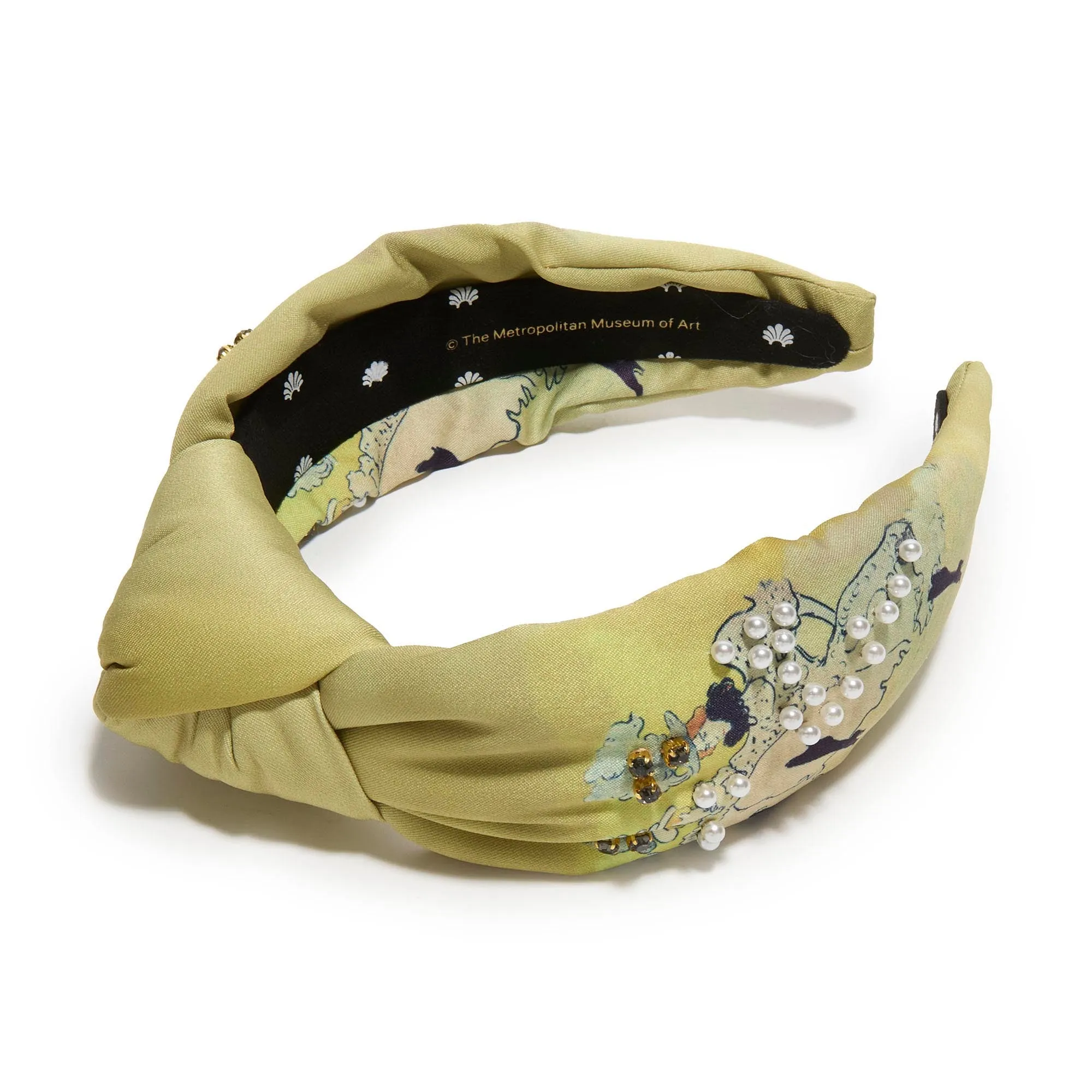 THE MET X LELE TOULOUSE LA TROUPE DE MADEMOISELLE EGLANTINE KNOTTED EMBELLISHED HEADBAND sold by Lele Sadoughi