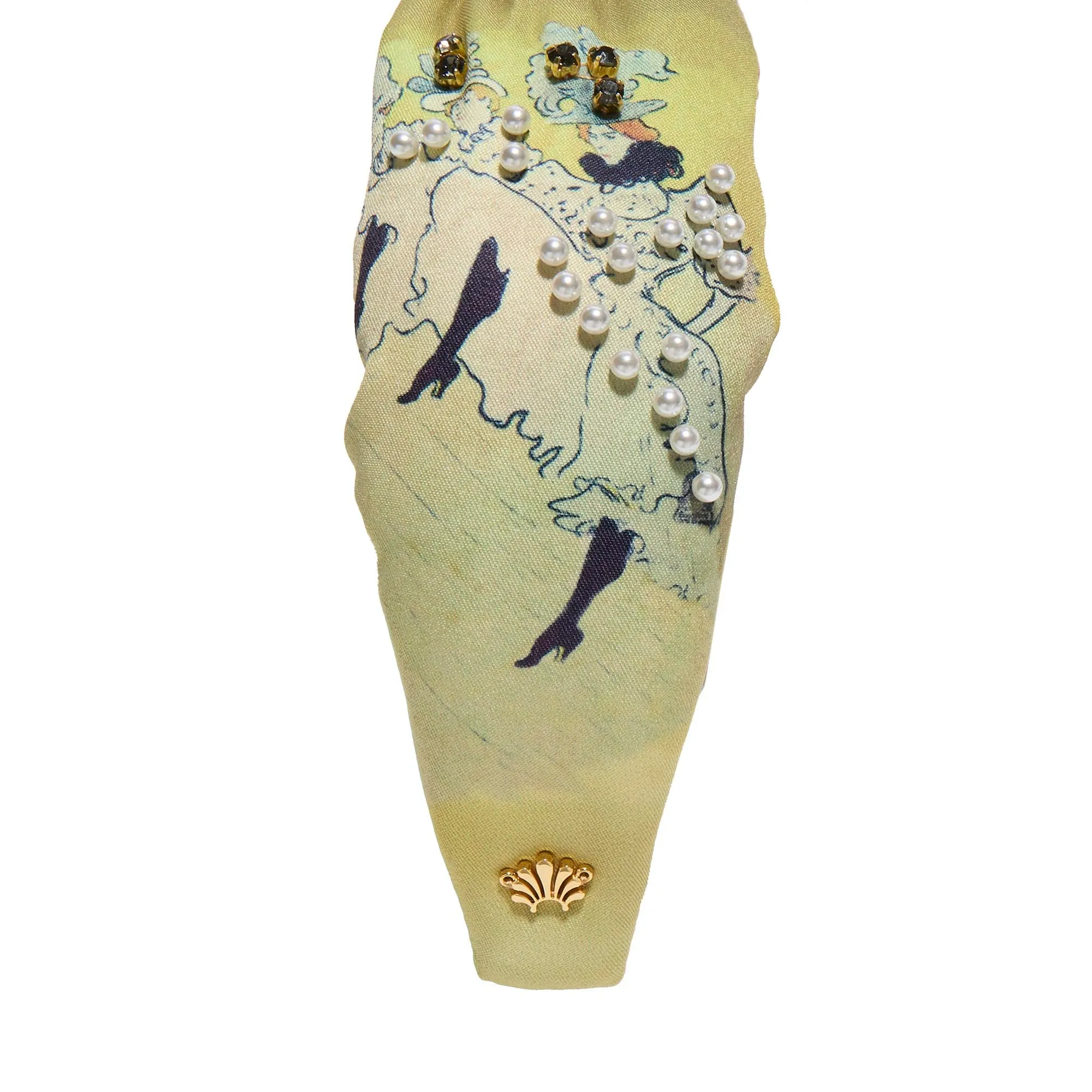 THE MET X LELE TOULOUSE LA TROUPE DE MADEMOISELLE EGLANTINE KNOTTED EMBELLISHED HEADBAND sold by Lele Sadoughi product image thumbnail 4