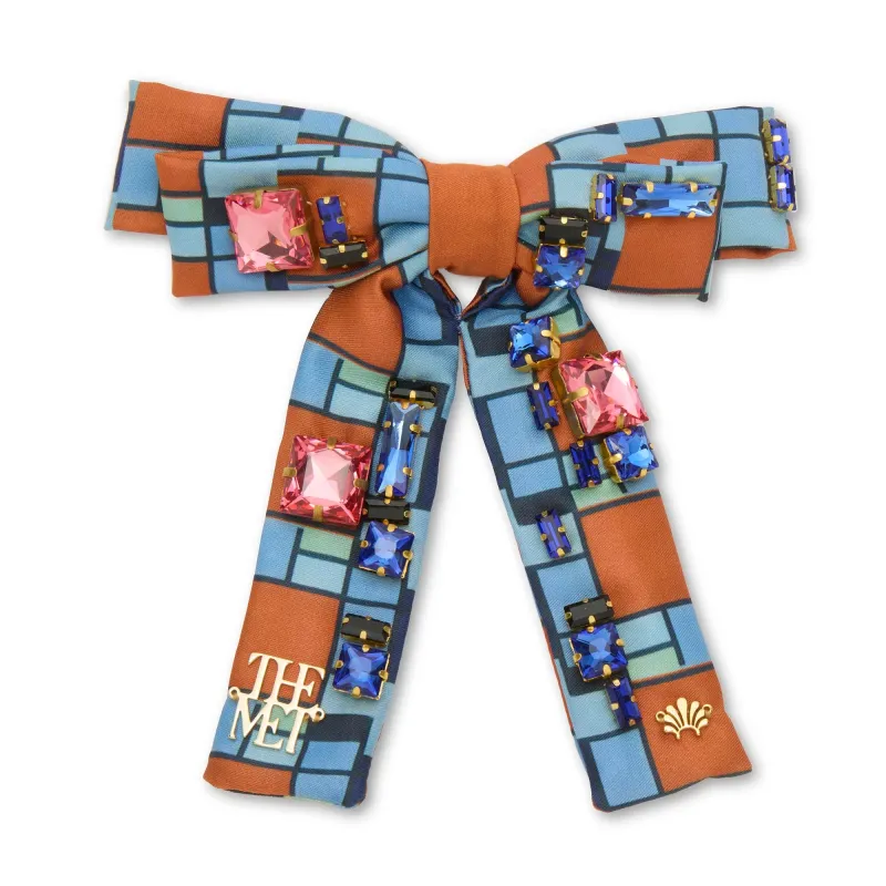 THE MET X LELE MONDRIAN COMPOSITION ANTOINETTE EMBELLISHED BOW BARRETTE sold by Lele Sadoughi