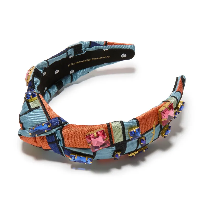 THE MET X LELE MONDRIAN COMPOSITION KNOTTED EMBROIDERED HEADBAND sold by Lele Sadoughi