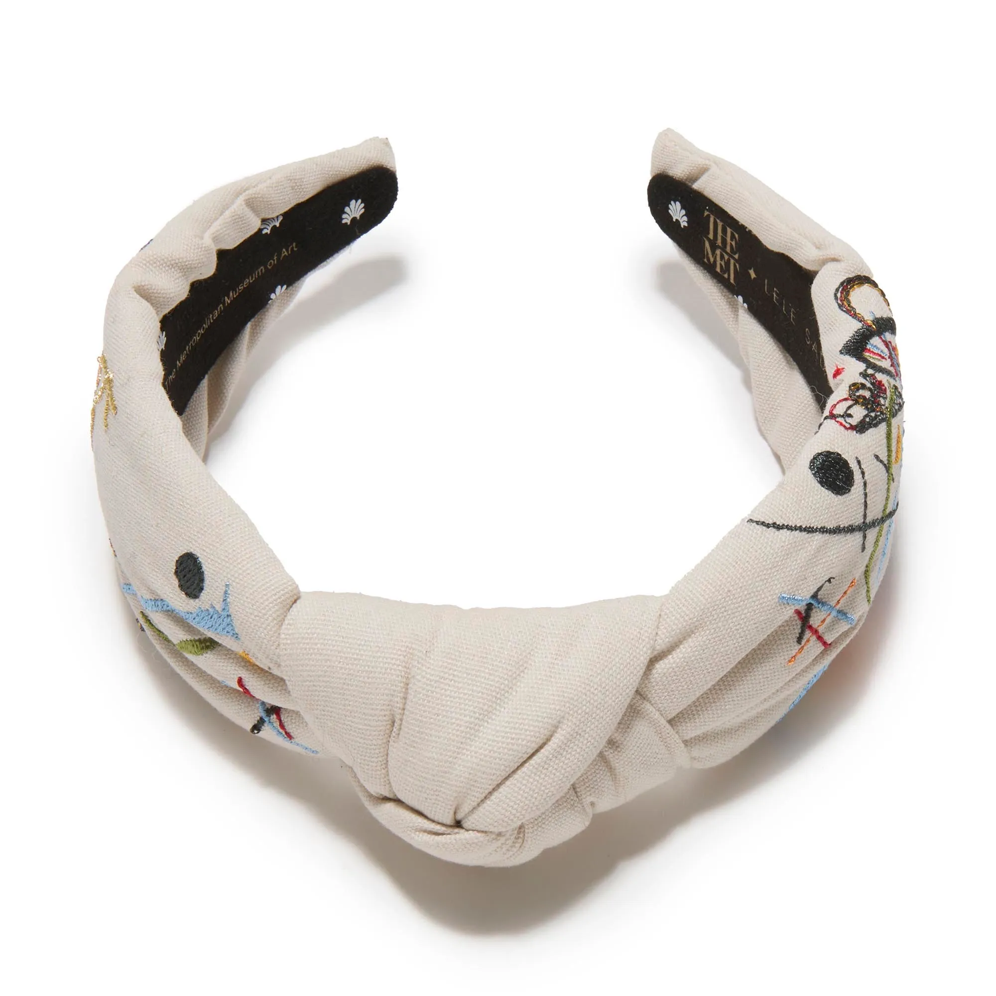THE MET X LELE KANDINSKY VIOLETT KNOTTED EMBROIDERED HEADBAND sold by Lele Sadoughi product image thumbnail 3