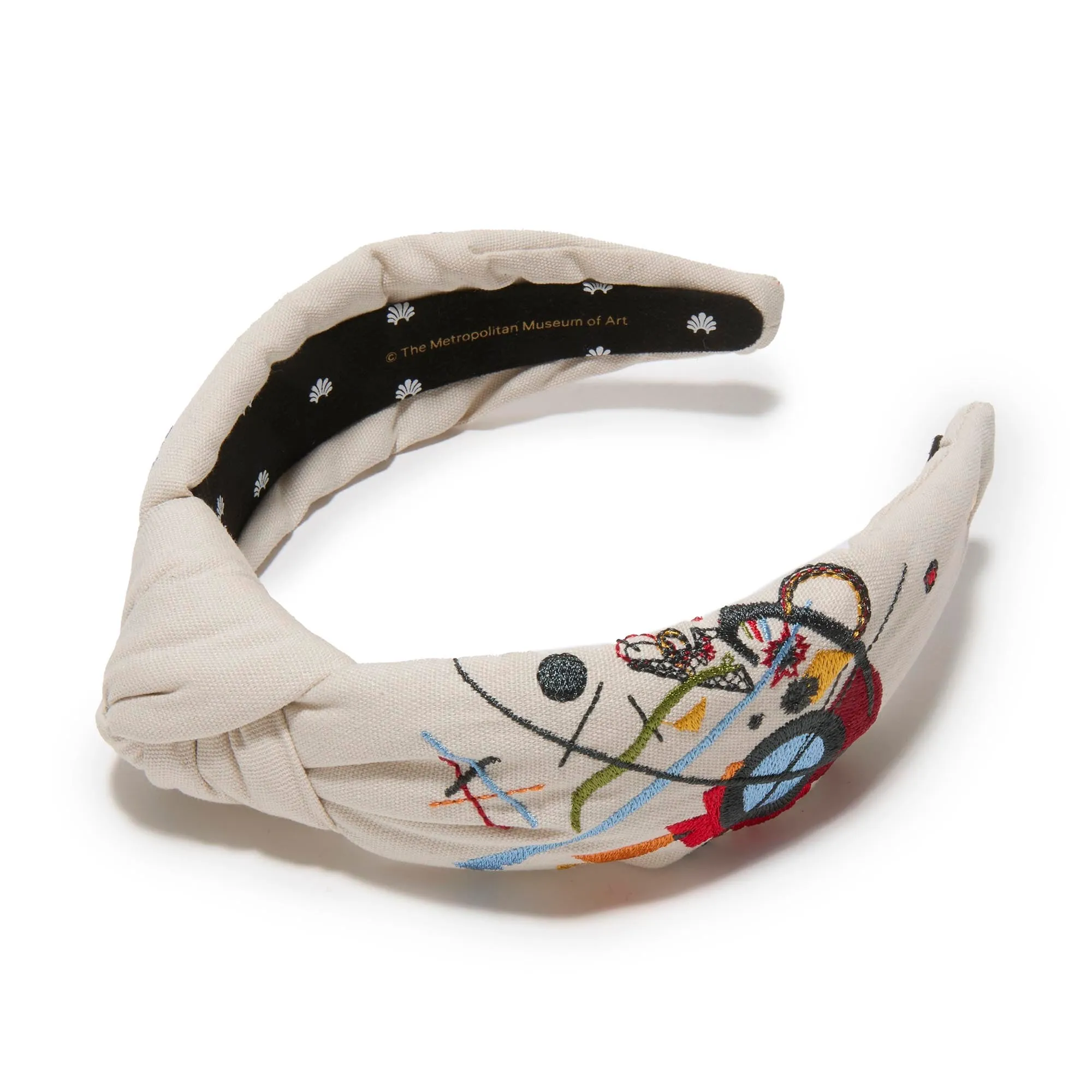 THE MET X LELE KANDINSKY VIOLETT KNOTTED EMBROIDERED HEADBAND sold by Lele Sadoughi