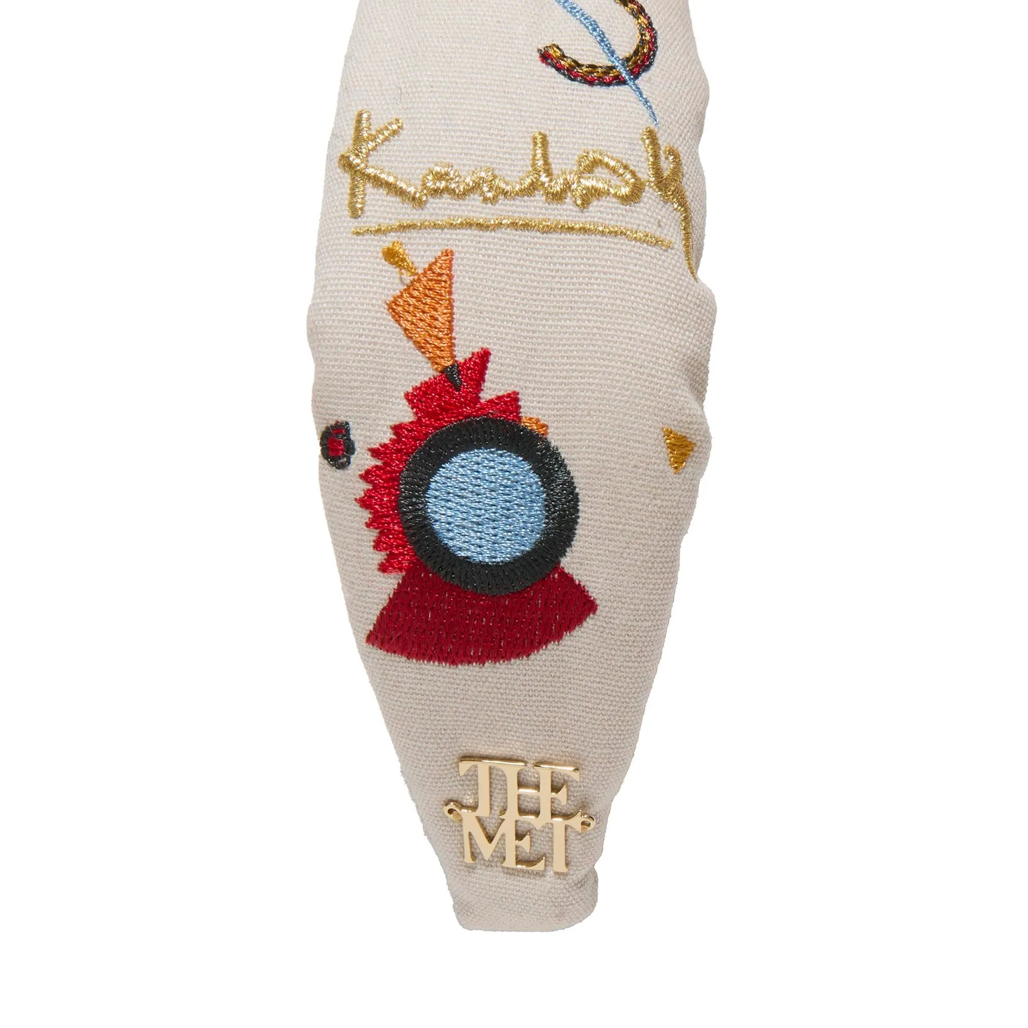 THE MET X LELE KANDINSKY VIOLETT KNOTTED EMBROIDERED HEADBAND sold by Lele Sadoughi product image thumbnail 4