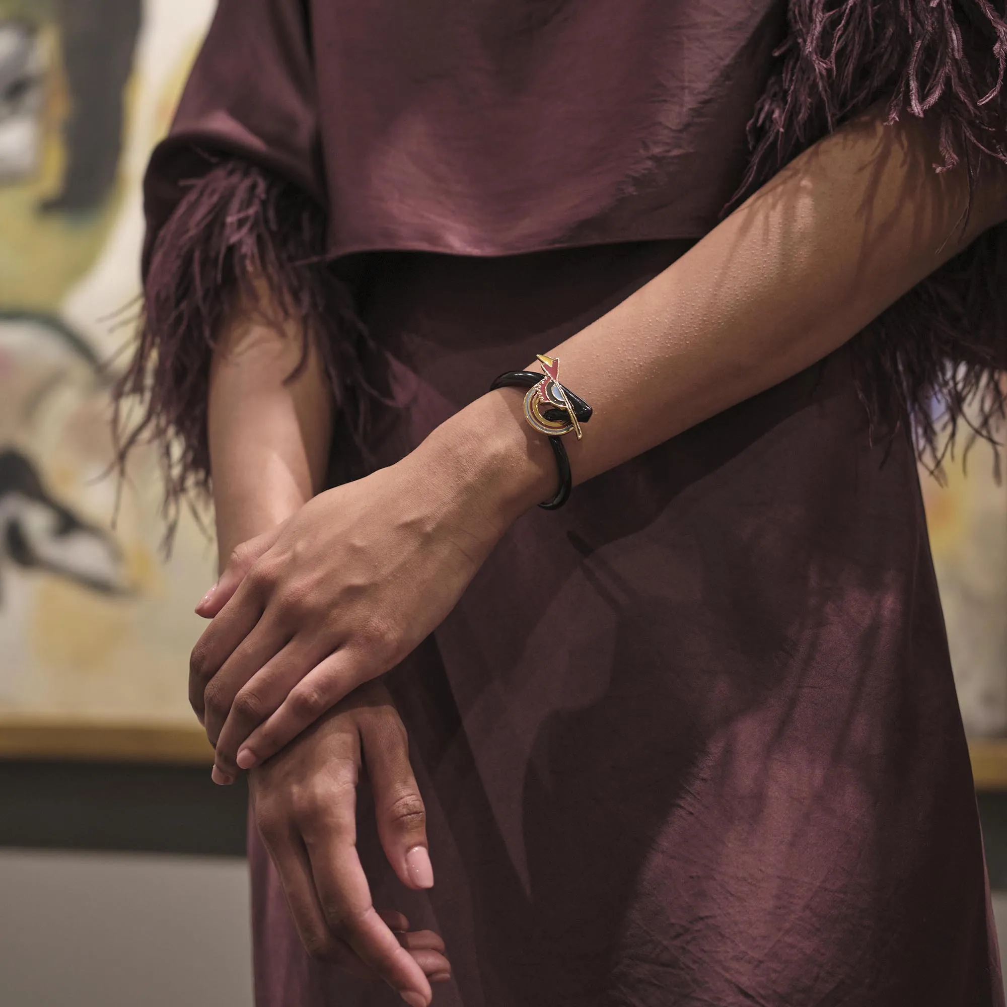 THE MET X LELE KANDINSKY VIOLETT BANGLE sold by Lele Sadoughi product image thumbnail 2