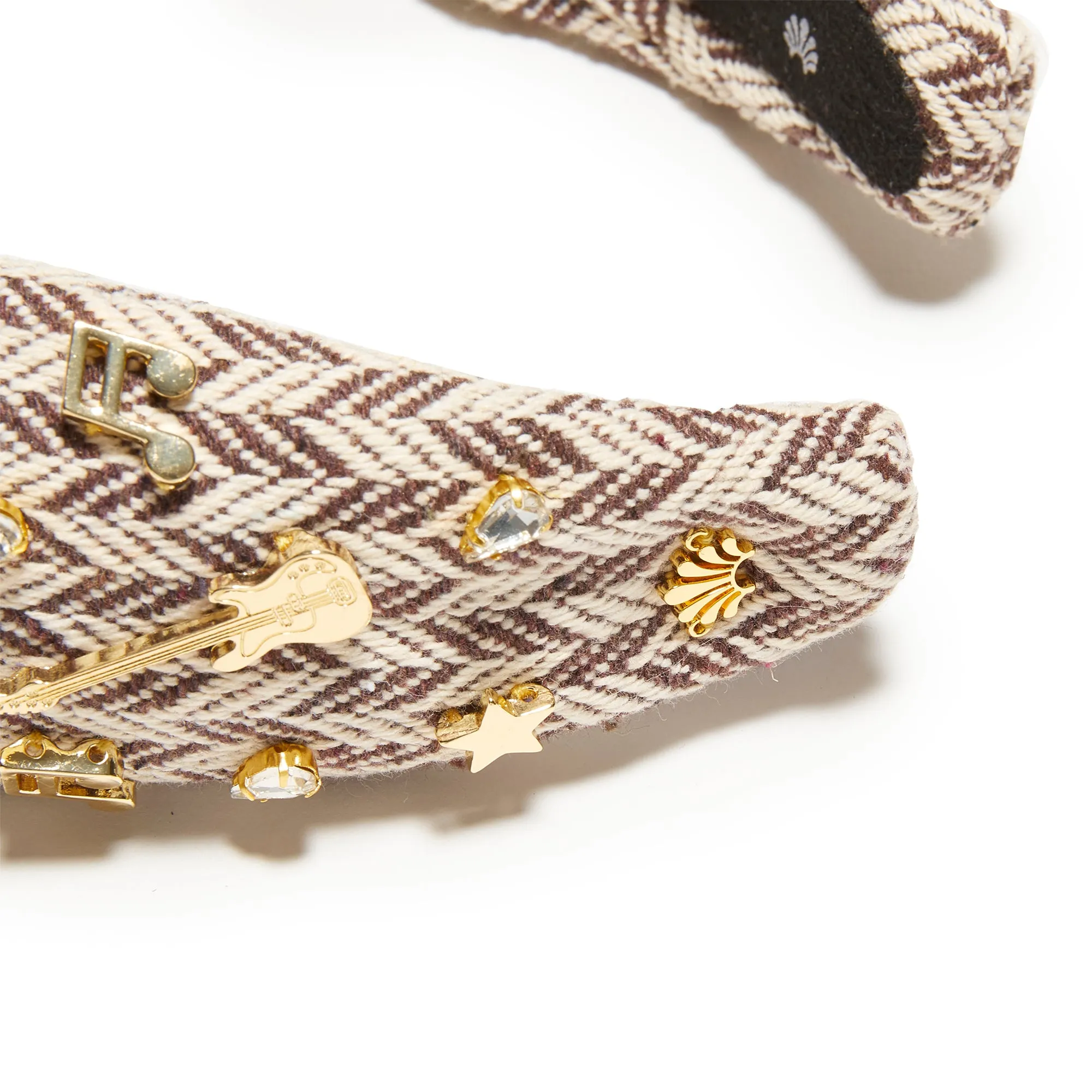 COFFEE CHEVRON NASHVILLE KNOTTED HEADBAND sold by Lele Sadoughi product image thumbnail 2