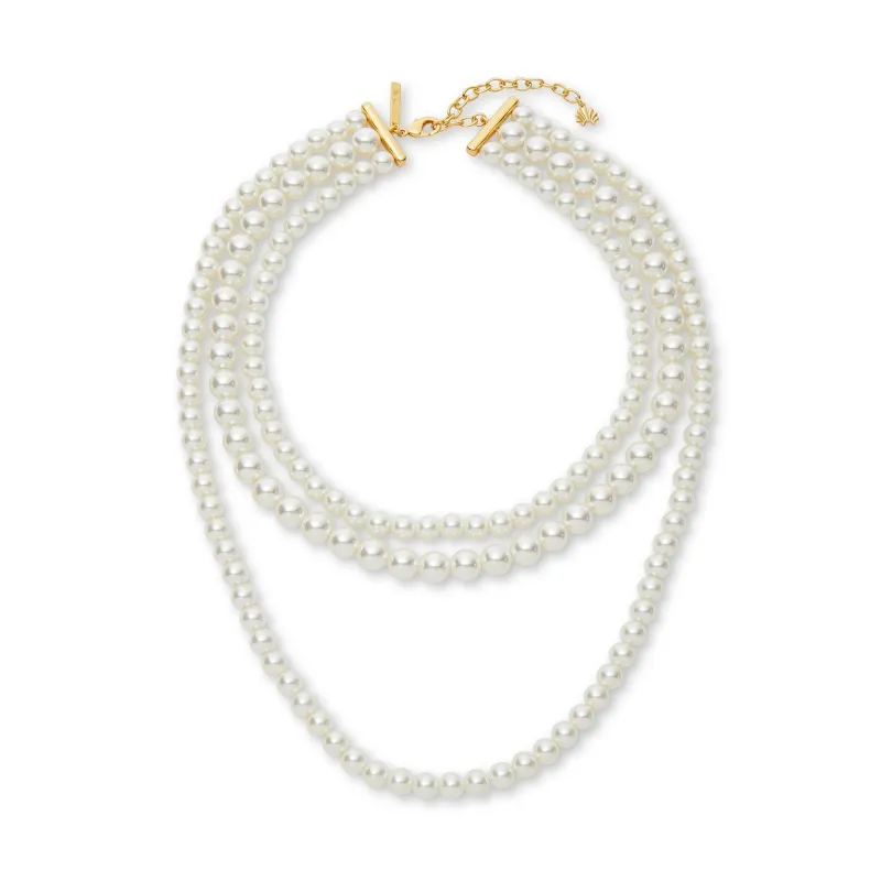 THREE STRAND PEARL NECKLACE sold by Lele Sadoughi