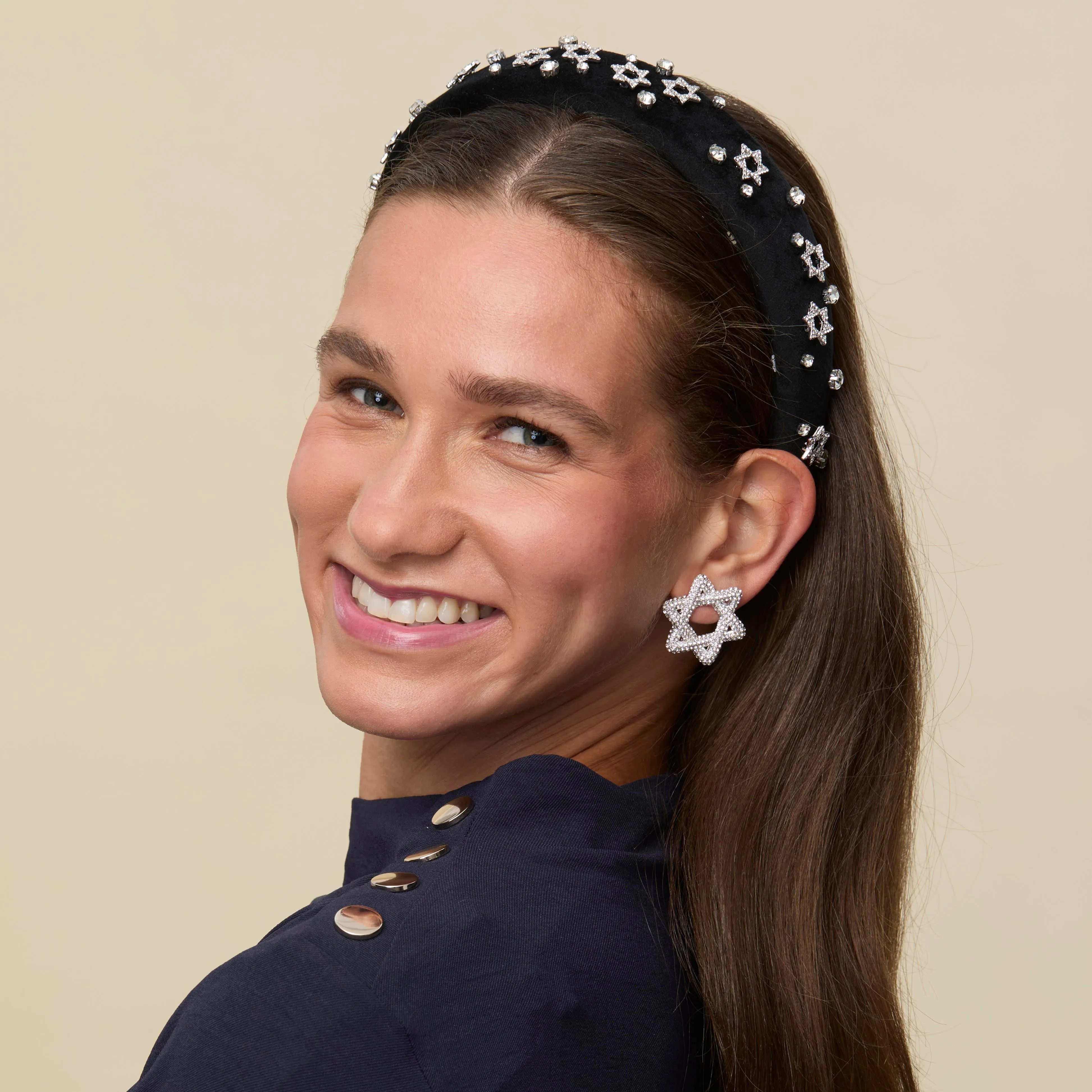 JET ALICE STAR OF DAVID EMBELLISHED HEADBAND sold by Lele Sadoughi product image thumbnail 2
